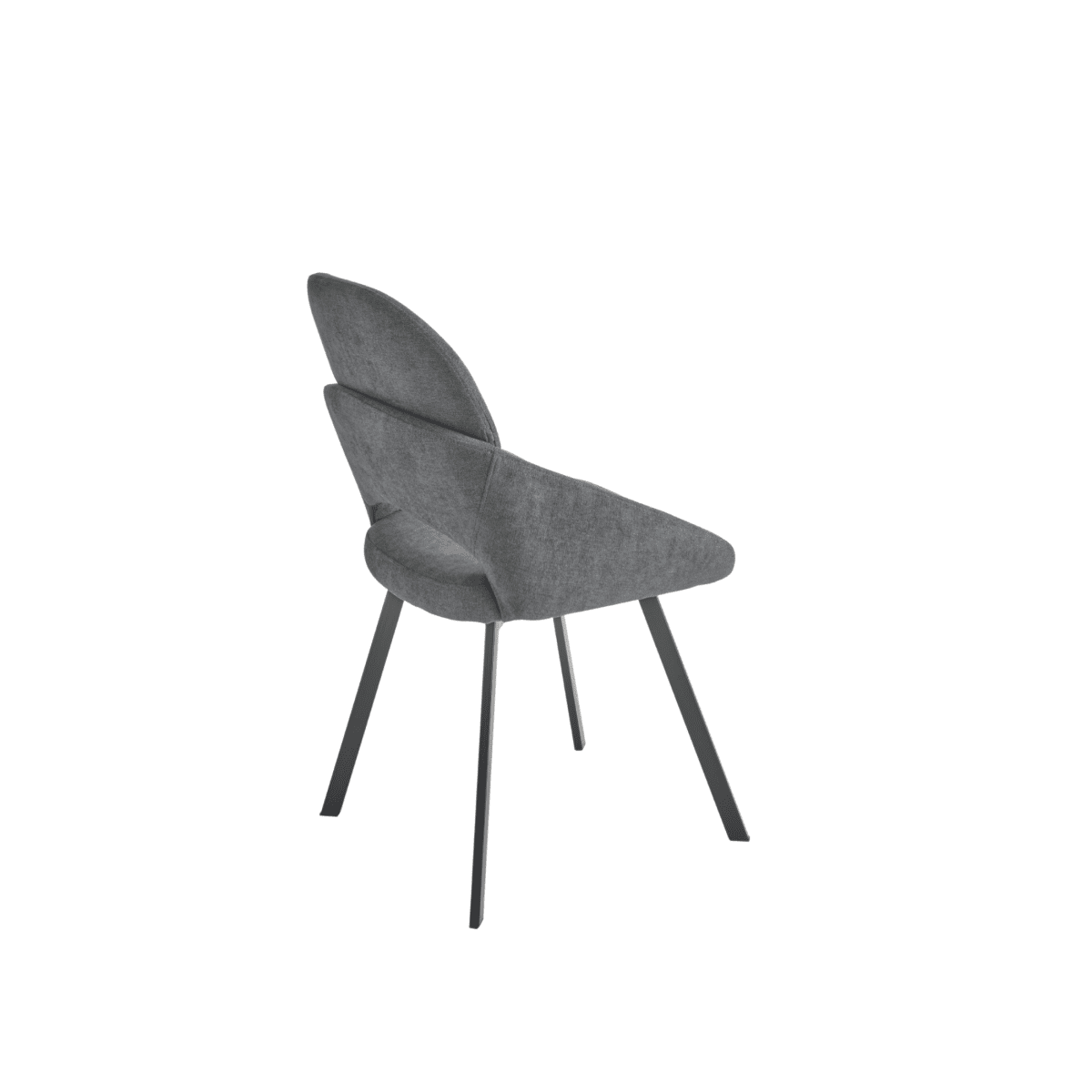 Set di sedie da pranzo "Dolly" imbottite in tessuto con struttura in metallo verniciato cm 56x56 90h - MondoViro