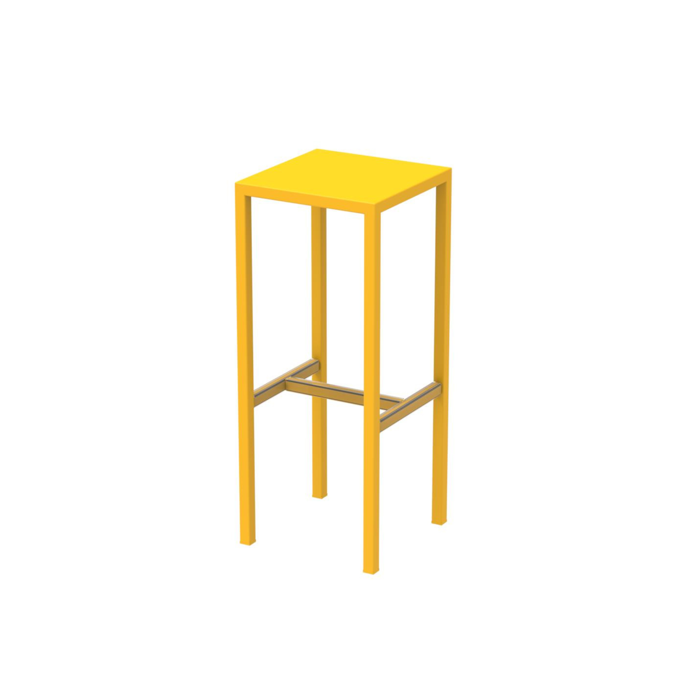 Sgabello in metallo verniciato "Seaside" da giardino cm 32x32 78h