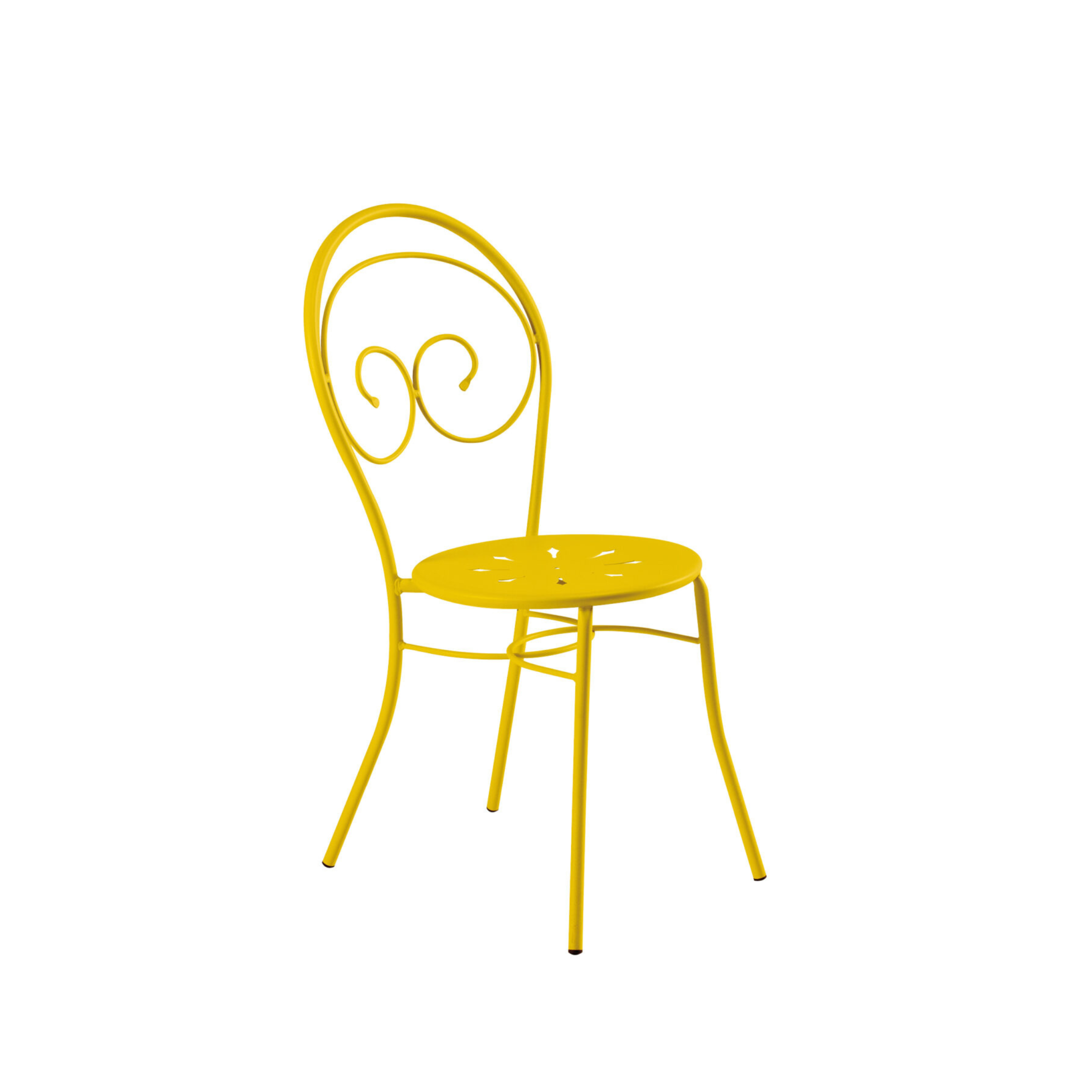 Set di sedie da giardino "Mimmo" classiche in metallo verniciato impilabili cm 43x52 89h