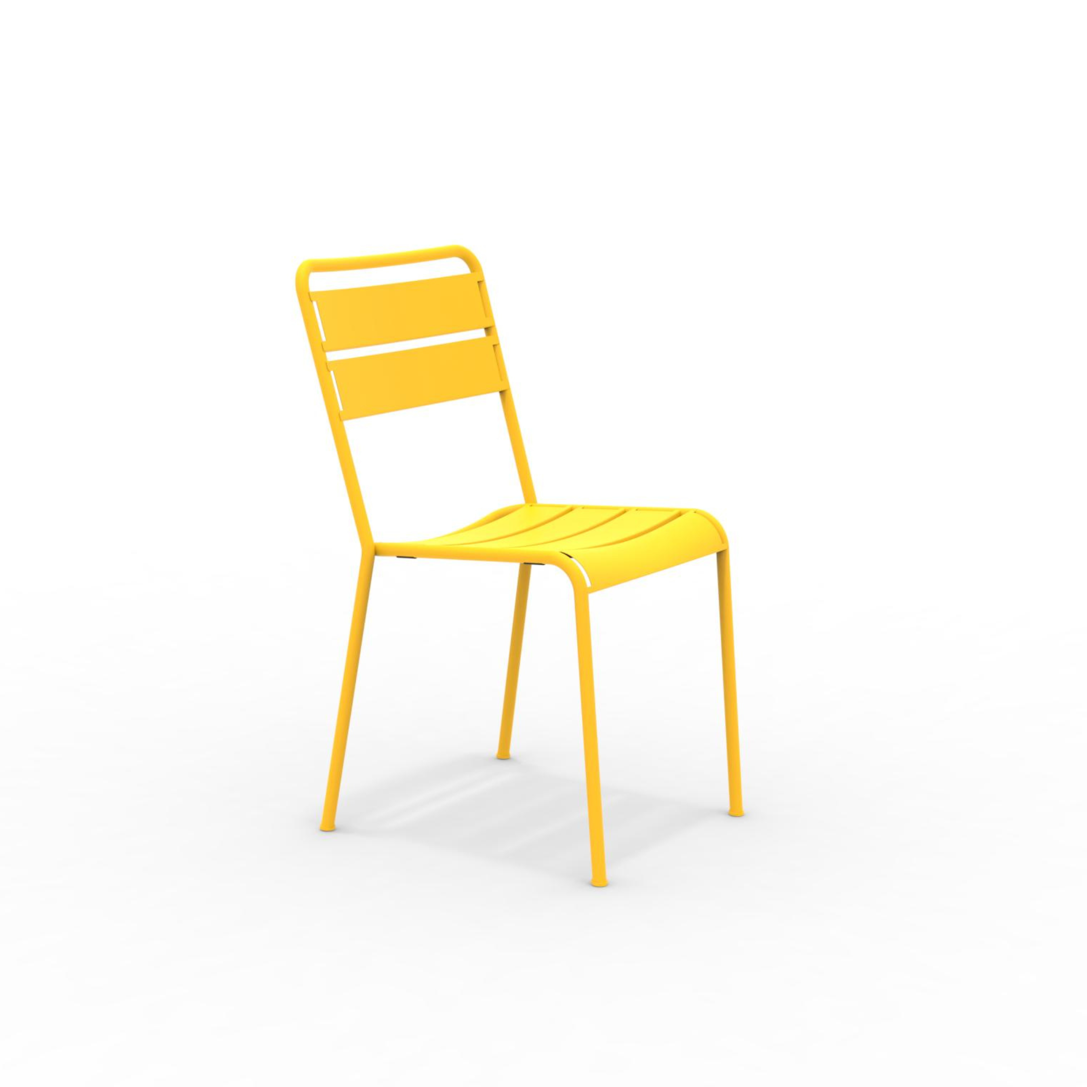 Set di sedie da giardino in metallo verniciato "Twist" moderne ed impilabili cm 45x57 86h