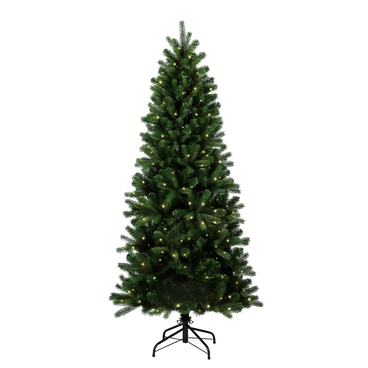 Albero di Natale slim "Gioia" con luci a LED in PVC di altissima qualità - MondoViro