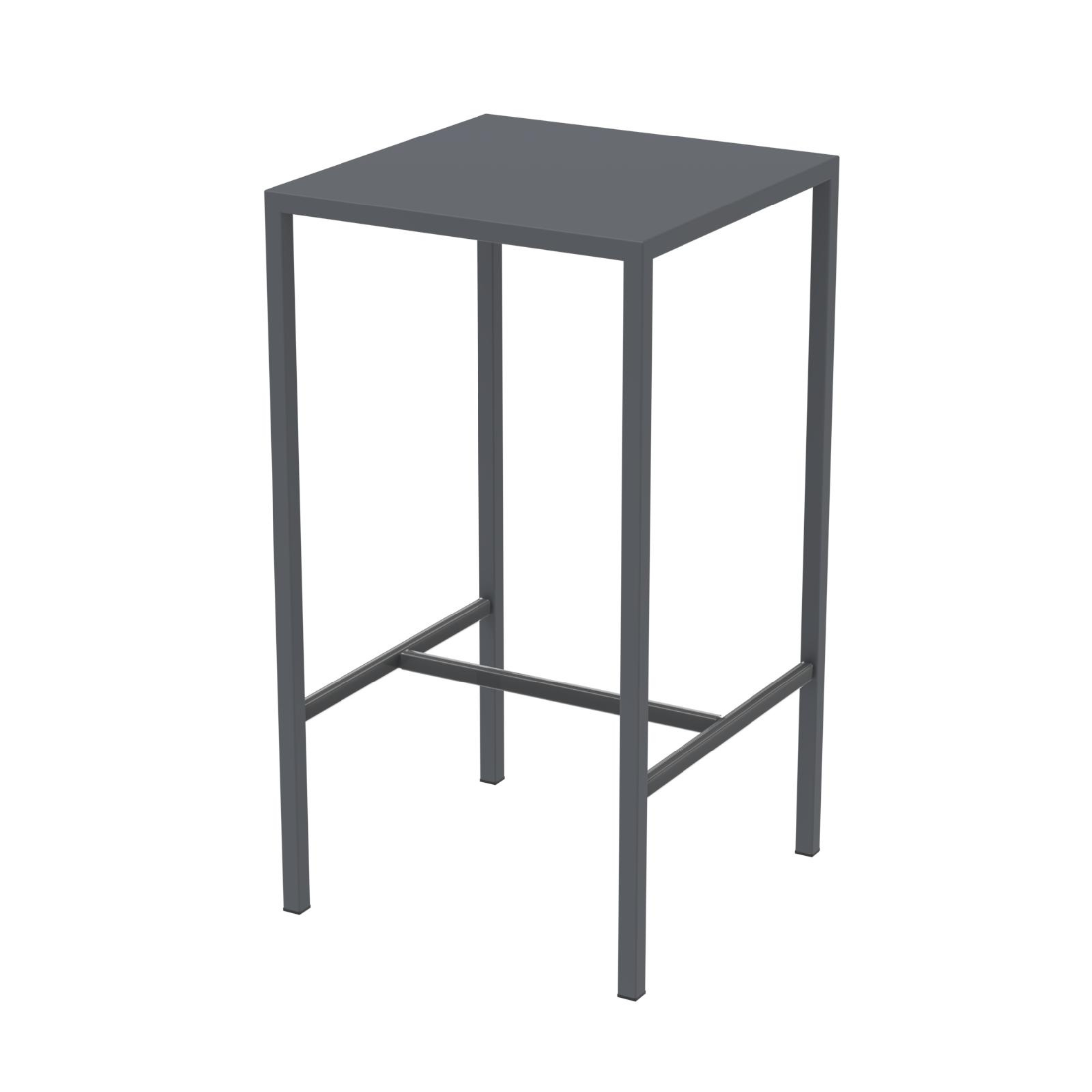 Tavolo alto in metallo verniciato "Seaside" da bar e giardino moderno h 110 cm