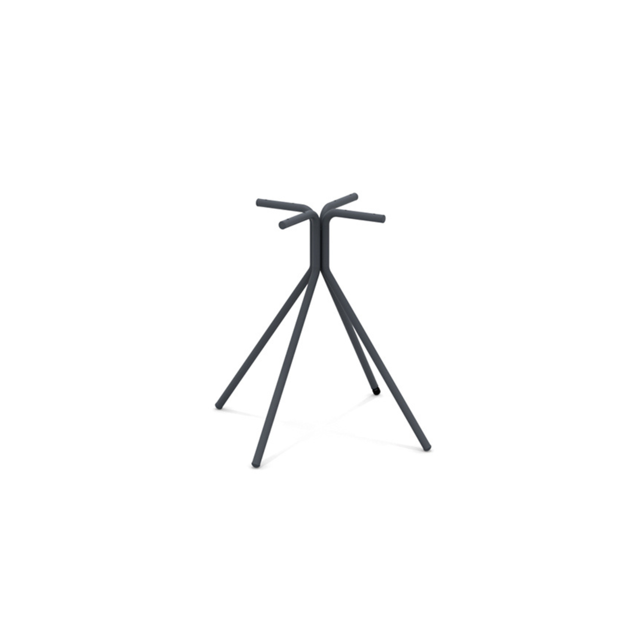 Tavolo tondo in metallo zincato "Twist15" per giardino smontabile h 75 cm