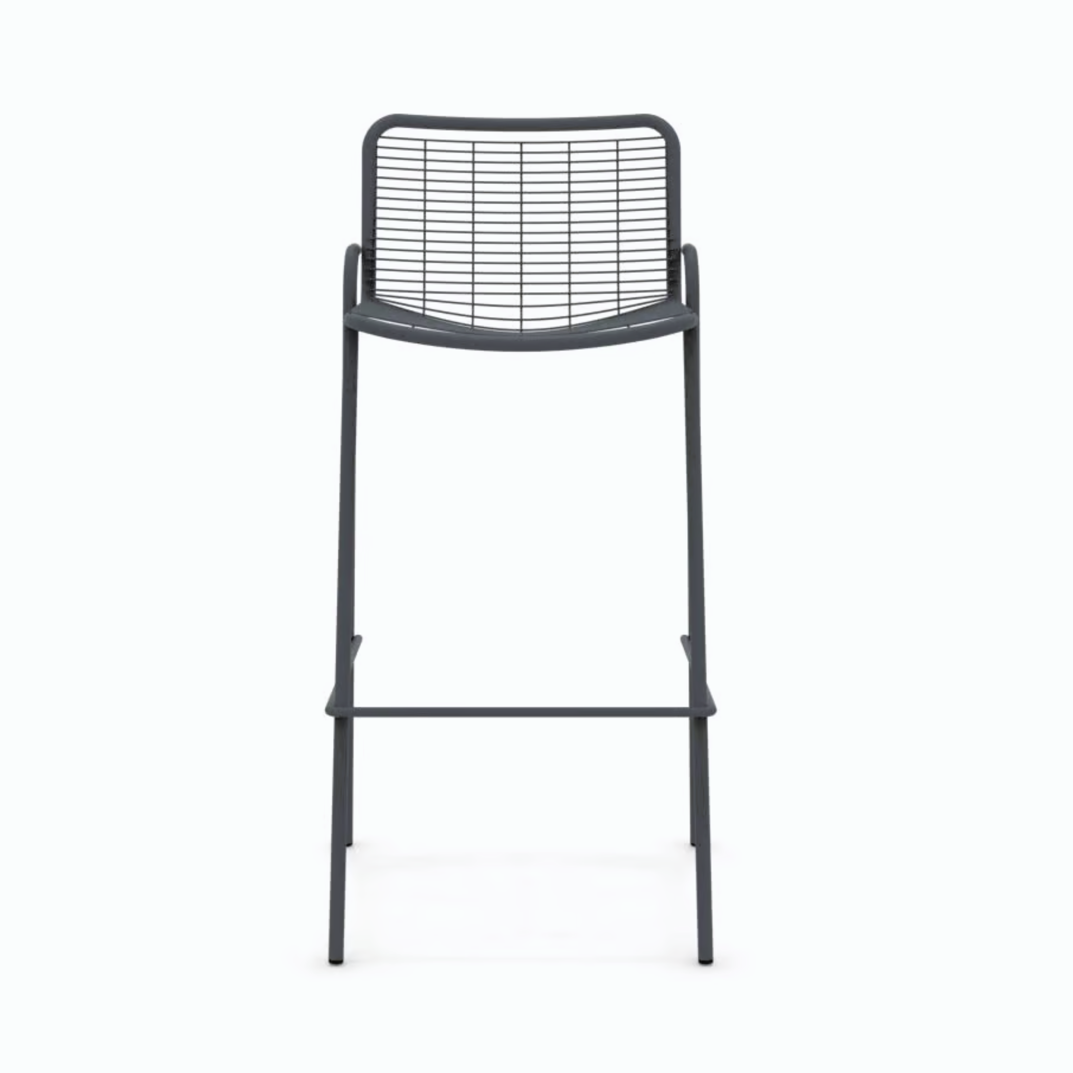 Set di sgabelli alti in metallo verniciato "Roma" impilabili da giardino cm 50x52 100h