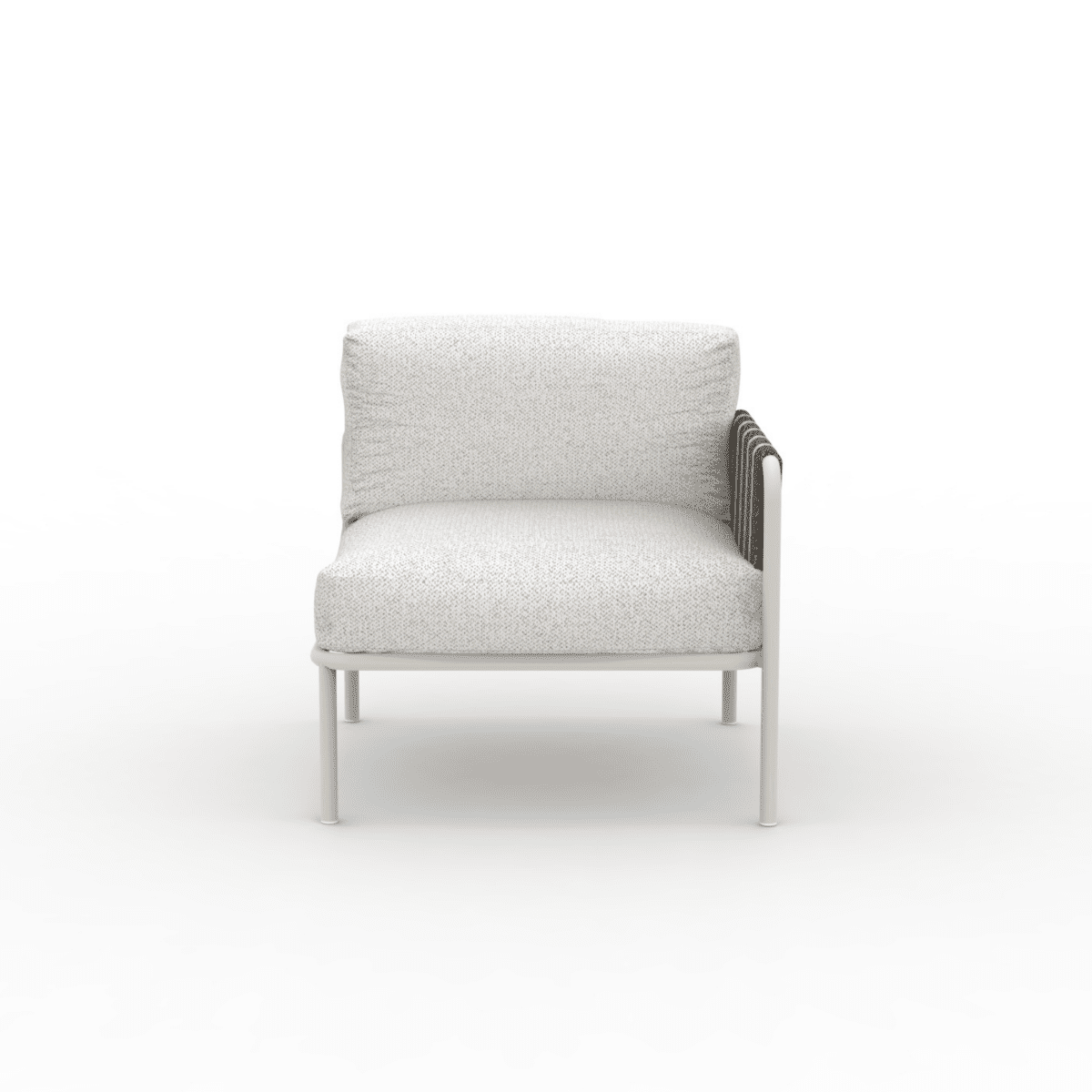 Modulo angolare divano in metallo "Hamptons" con cuscini cm 80x80 84h - MondoViro