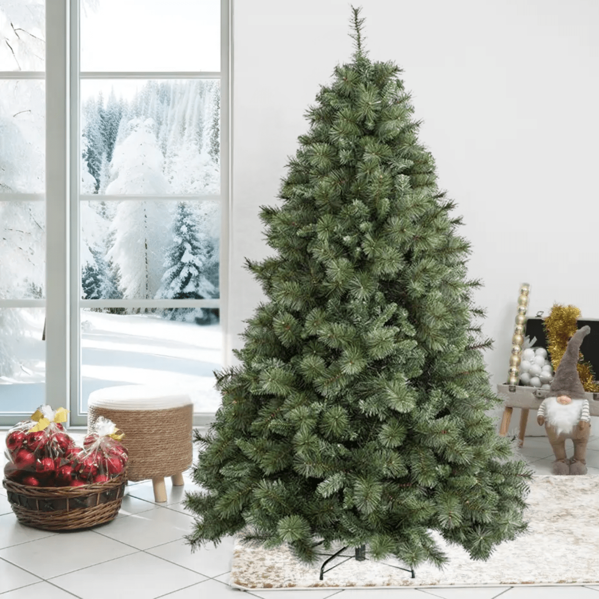 Albero di Natale "Holly" in PP effetto aghi di pino + PVC di altissima qualità - MondoViro