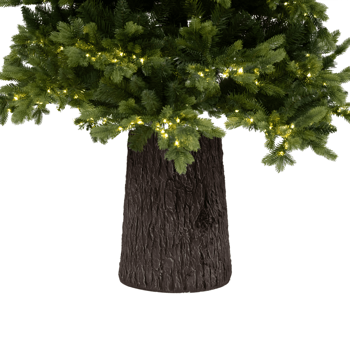 Albero di Natale con Led e tronco "Italia" moderno in PE effetto Real Touch - MondoViro