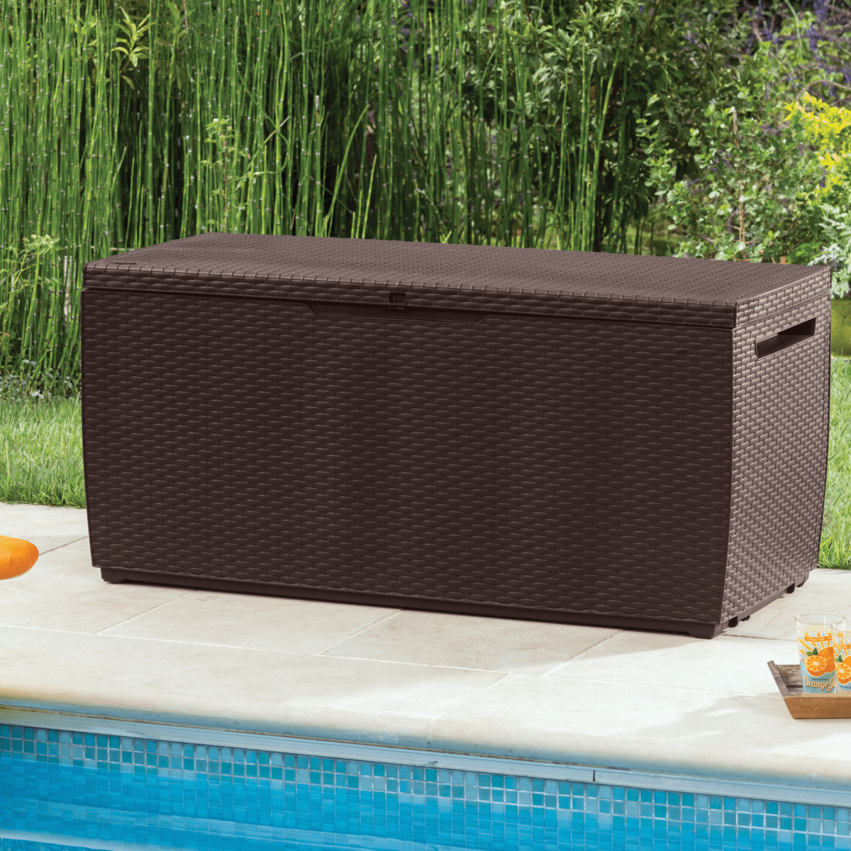 Baule in resina per esterno "Capri" da 302 litri resistente cm 123x53,5 57h - MondoViro