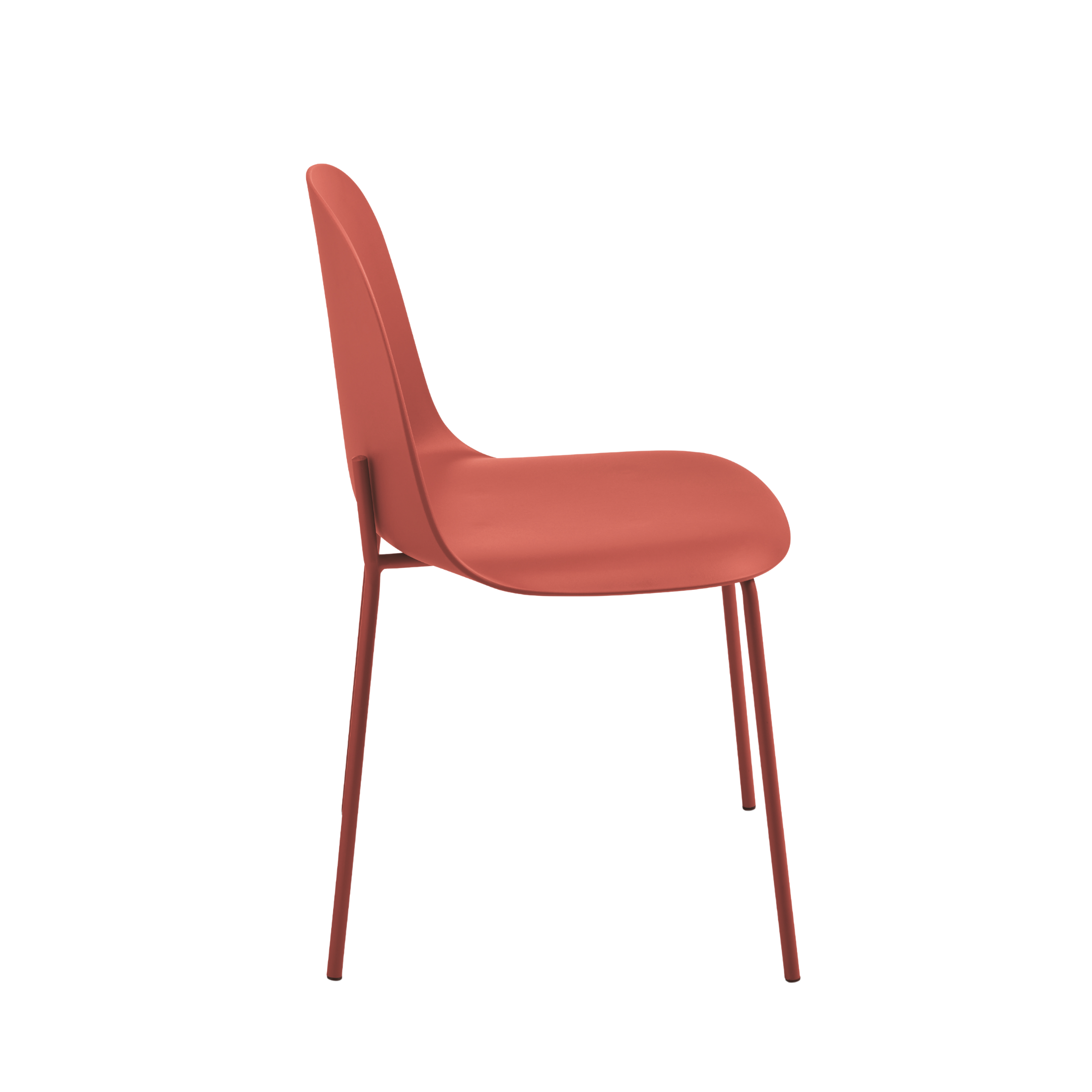 Set di sedie da pranzo "Leandro" in polipropilene con struttura in metallo cm 45x50 82h