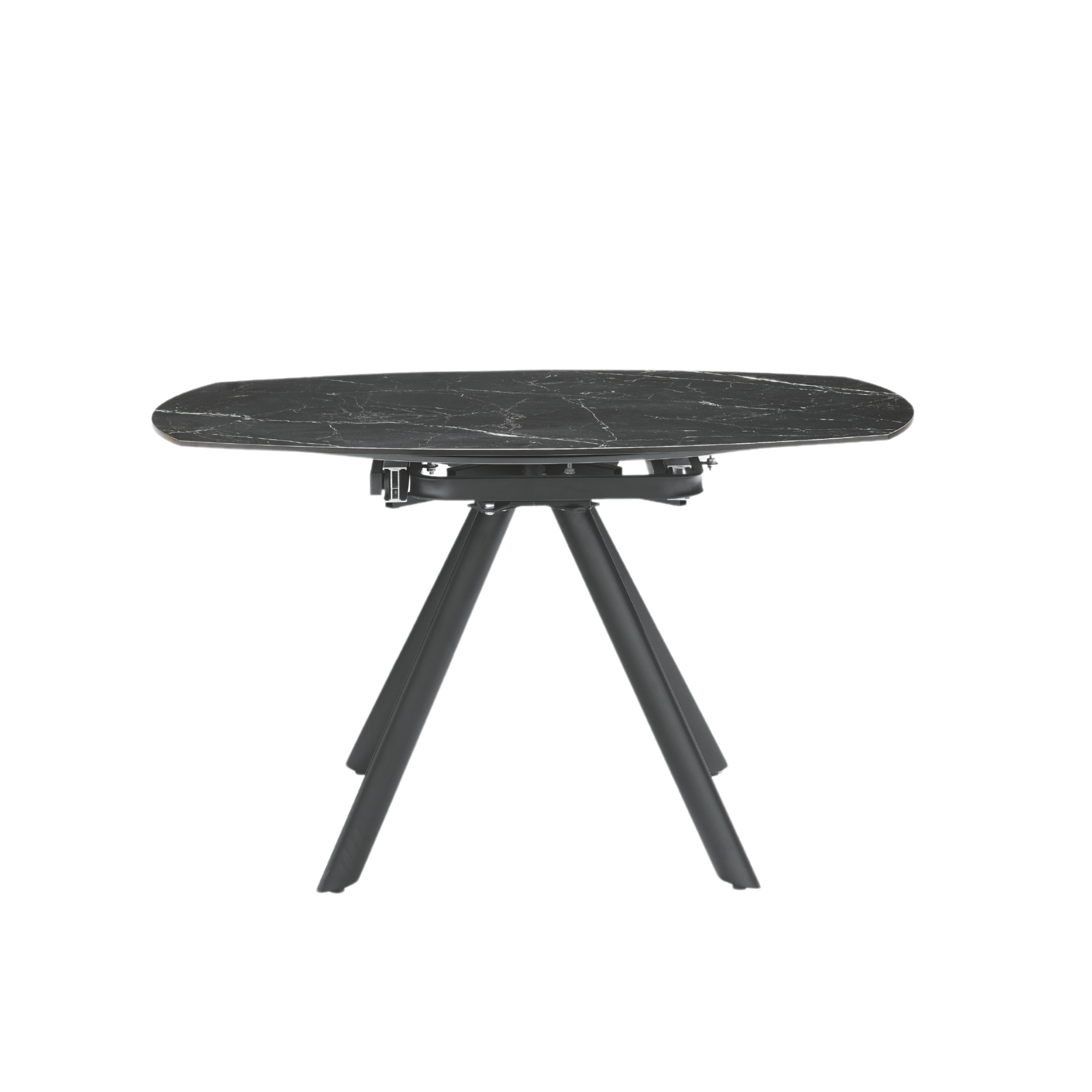 Tavolo allungabile "Lena" effetto marmo con piano girevole cm 135x87 78h