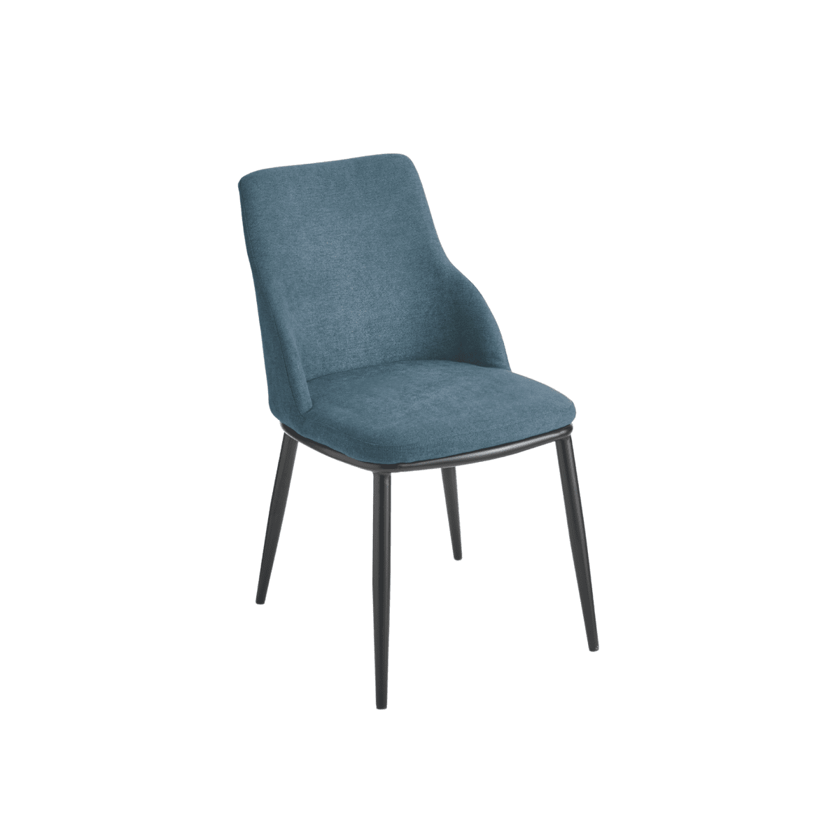 Set di sedie da pranzo in tessuto "Malvina" con struttura in metallo cm 48x62 85h - MondoViro