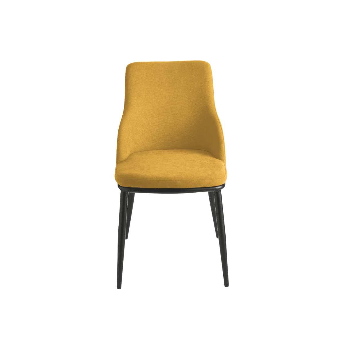 Set di sedie da pranzo in tessuto "Malvina" con struttura in metallo cm 48x62 85h - MondoViro