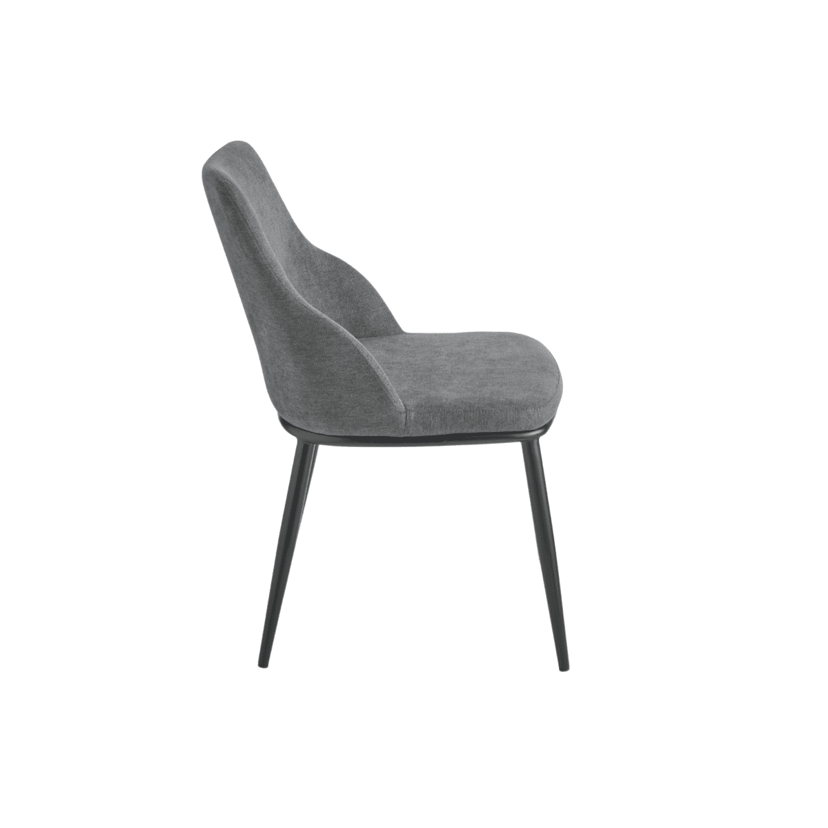 Set di sedie da pranzo in tessuto "Malvina" con struttura in metallo cm 48x62 85h - MondoViro