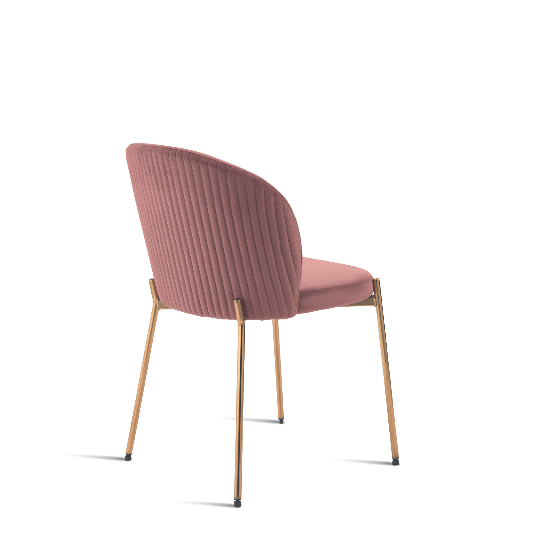 Set di sedie moderne in velluto "Jenny" con struttura in metallo dorato cm 55x45 80h