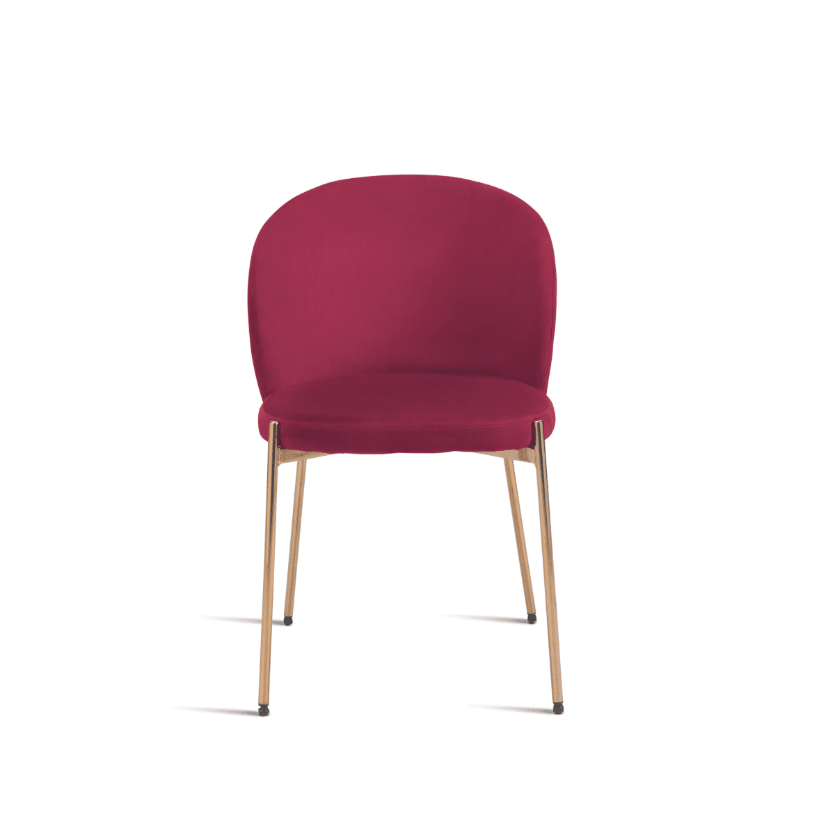 Set di sedie moderne in velluto "Jenny" con struttura in metallo dorato cm 55x45 80h - MondoViro