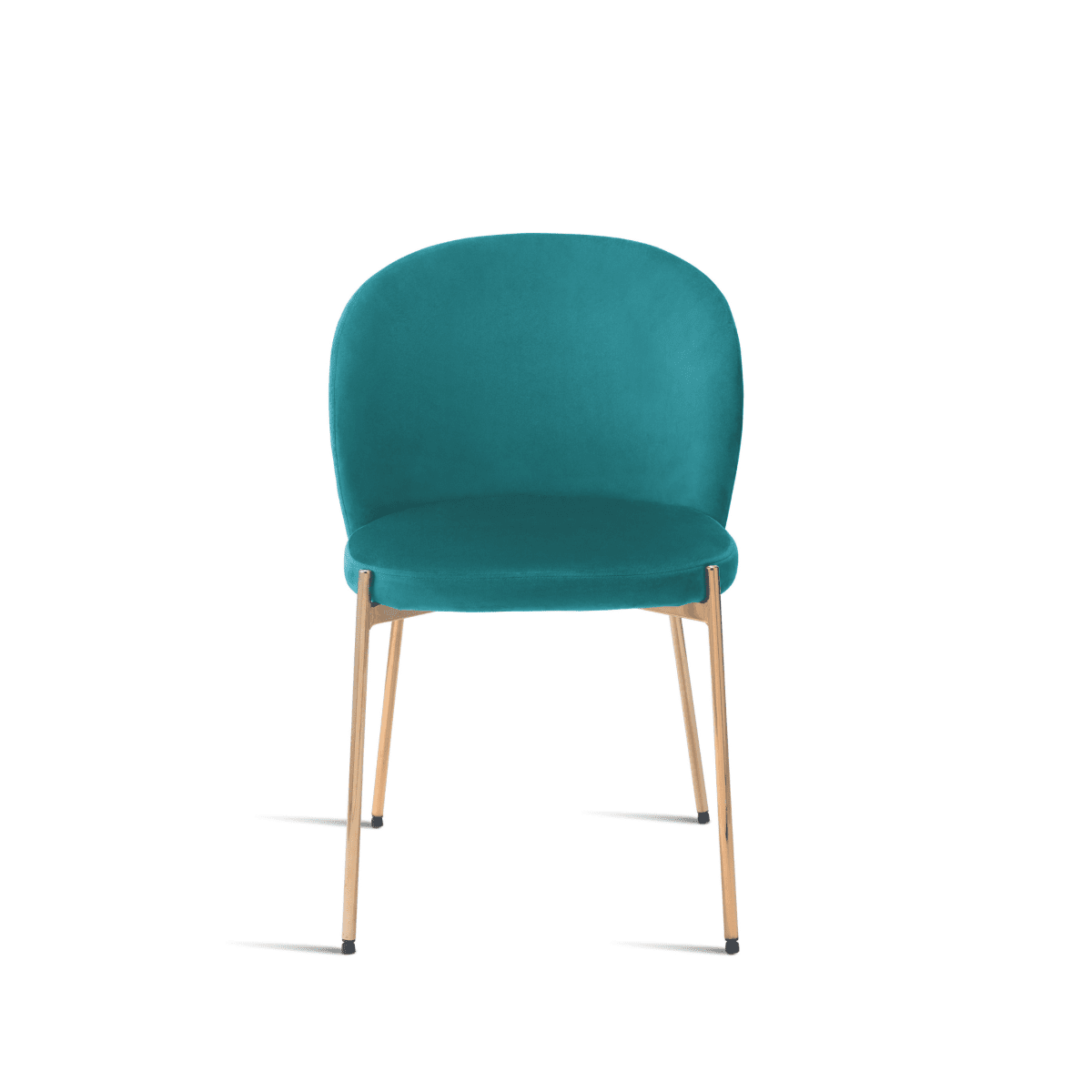 Set di sedie moderne in velluto "Jenny" con struttura in metallo dorato cm 55x45 80h - MondoViro