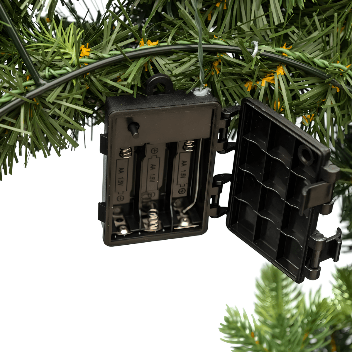 Ghirlanda "Madame" con microled retro porta natalizio in PE effetto real touch 120 cm - MondoViro