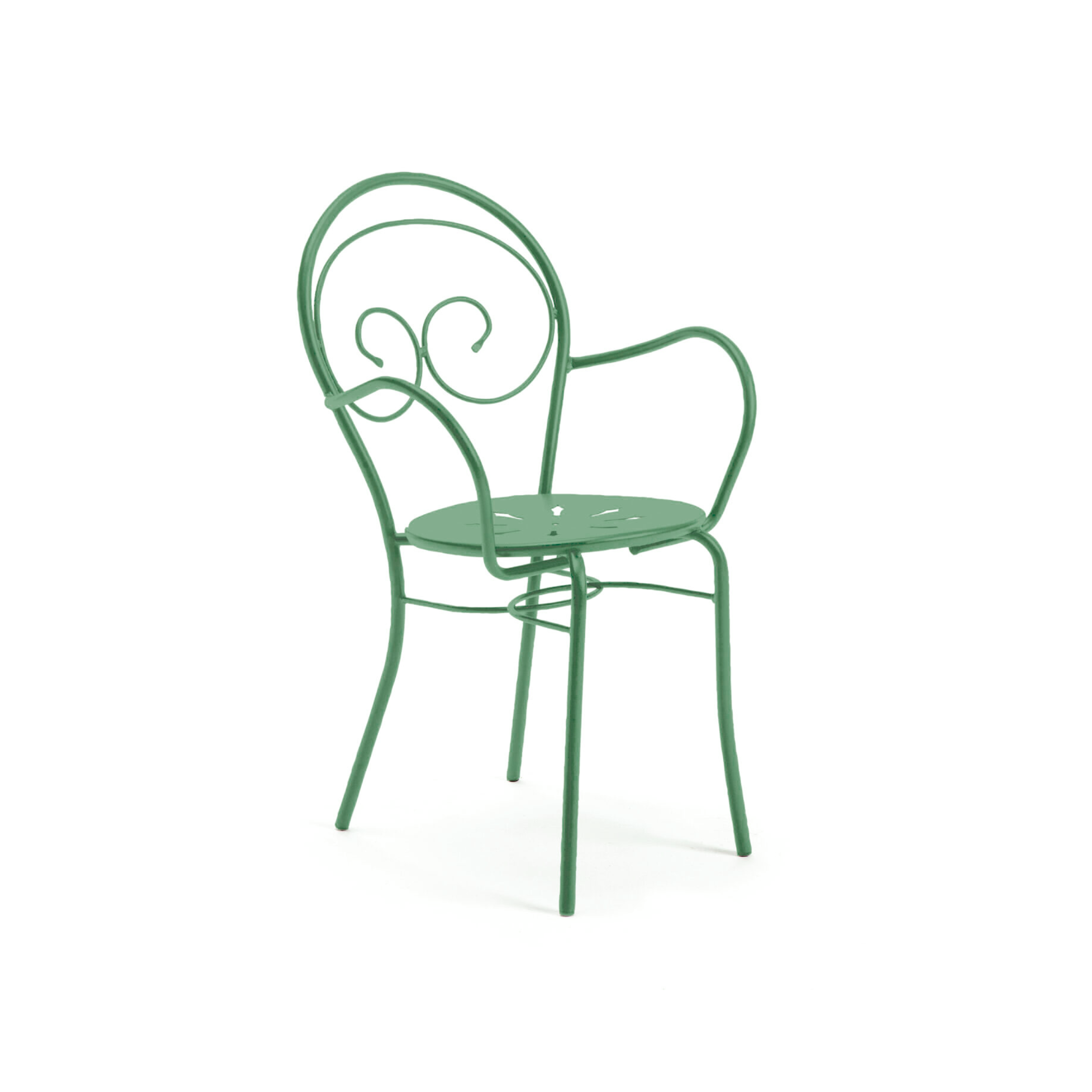 Set di sedie in metallo verniciato "Mimmo" impilabili da giardino cm 51x52 89h