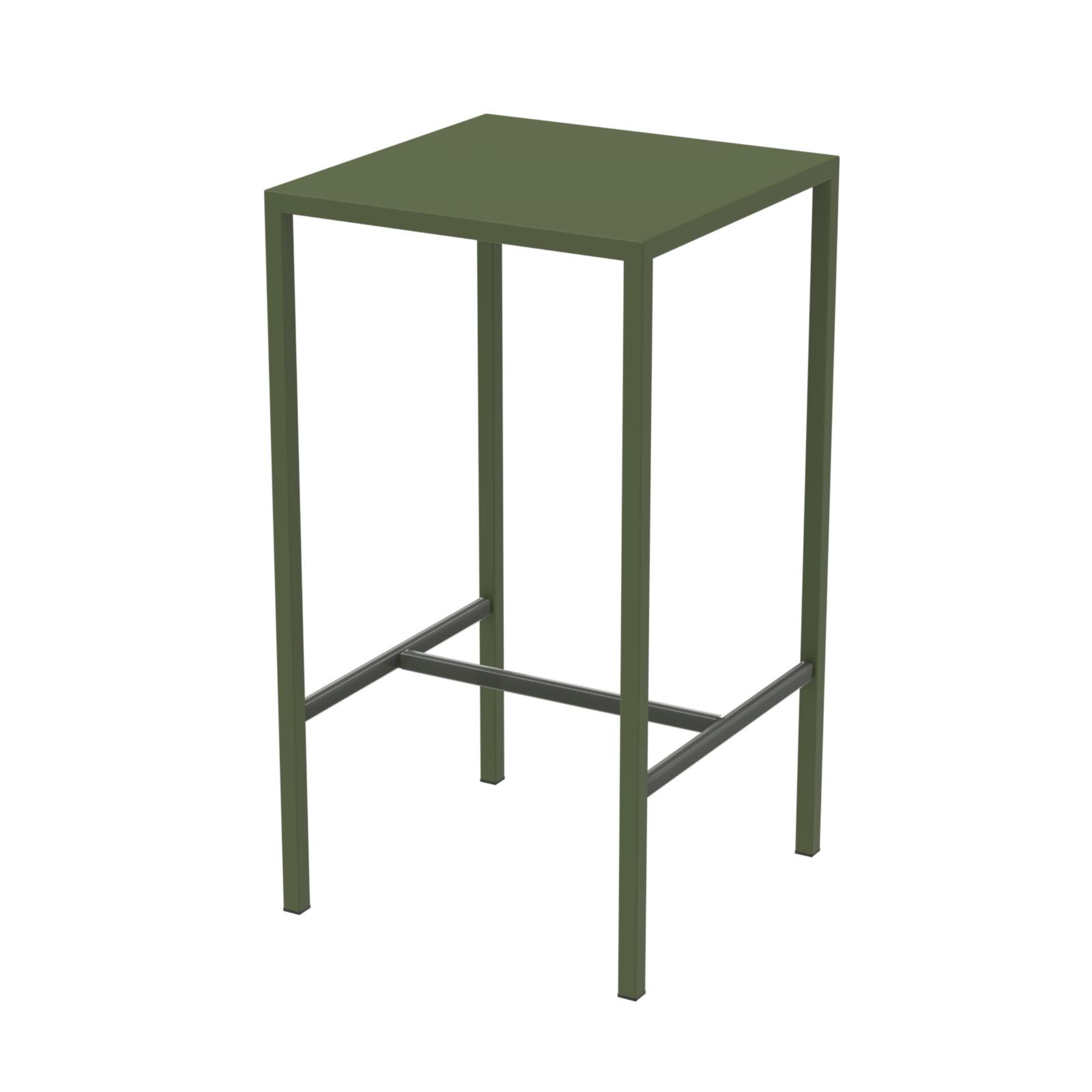 Tavolo alto in metallo verniciato "Seaside" da bar e giardino moderno h 110 cm