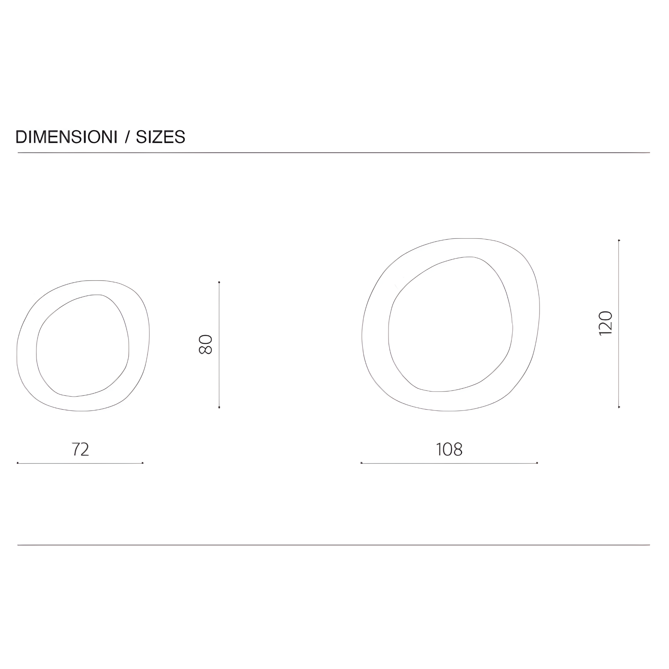Specchio moderno da parete "Carry" con cornice curva moderna da soggiorno