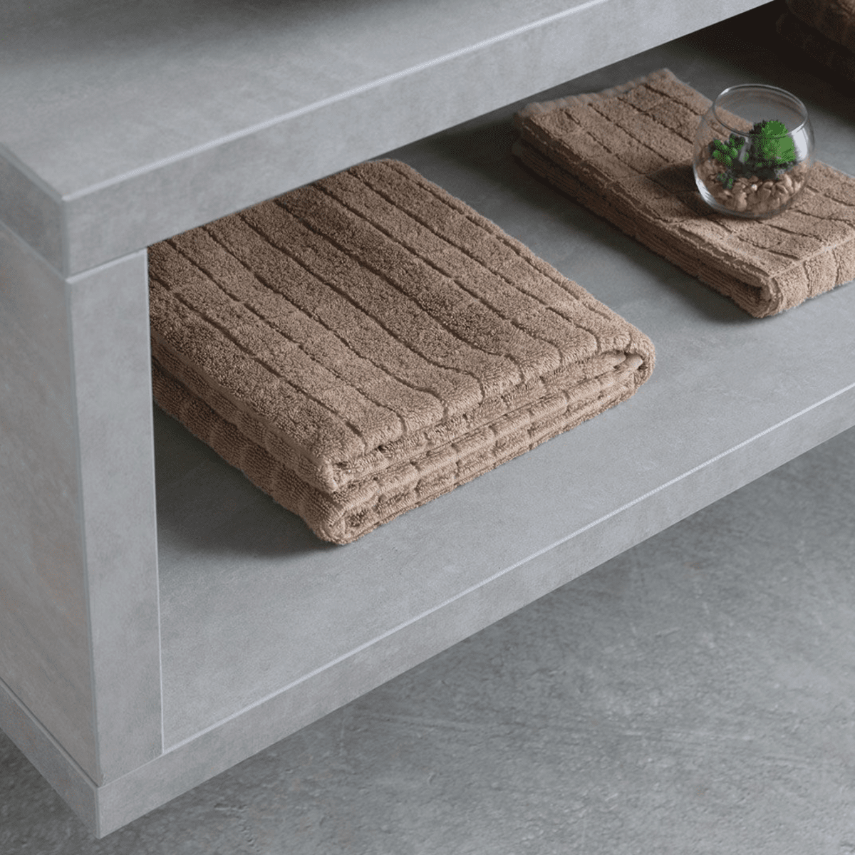 Mobile bagno sospeso grigio "Naxos" 120 cm con doppio lavabo quadrato nero opaco e specchi rotondi - MondoViro