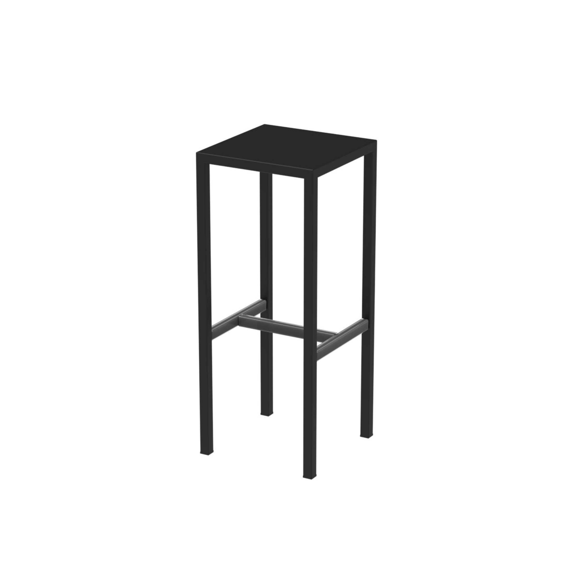 Sgabello in metallo verniciato "Seaside" da giardino cm 32x32 78h