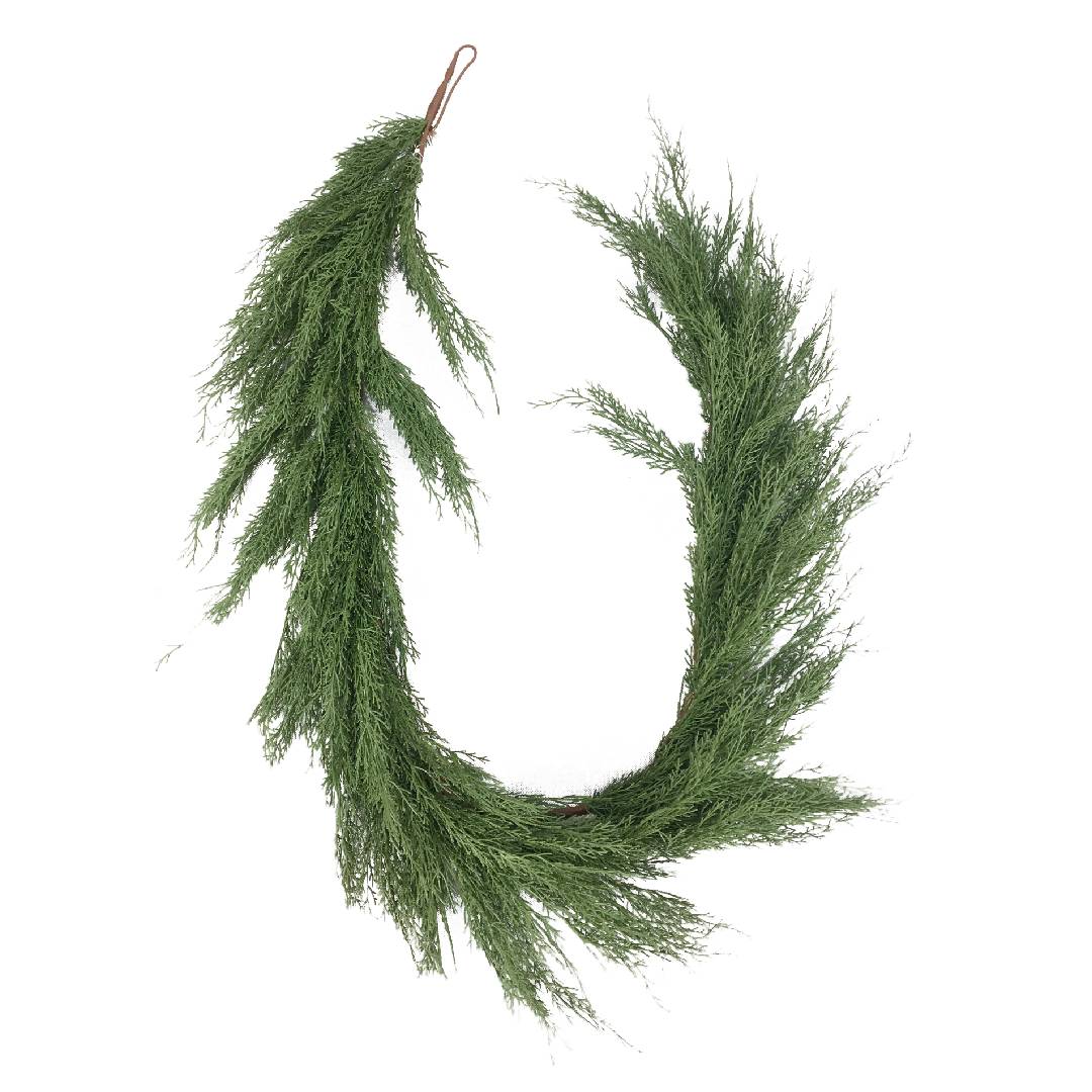 Ghirlanda natalizia Cipresso "Barney" in Pe effetto Real Touch da 270 cm - MondoViro