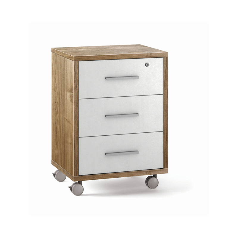 Mobile 3 cassetti con rotelle in legno "Double" versatile cm 51x41 71h