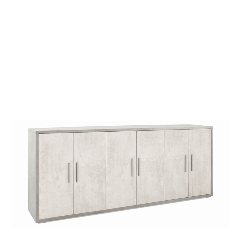 Mobile credenza in legno 6 ante "Parigi" moderno cm 203x41 84h