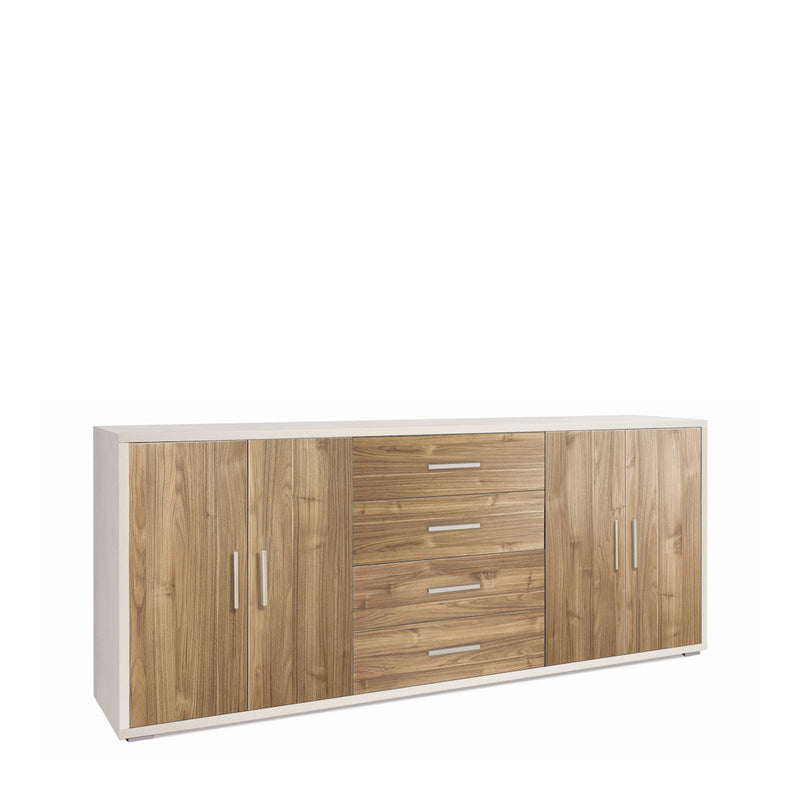 Mobile in legno "Roby" credenza con 4 ante e 4 cassetti cm 203x41 84h