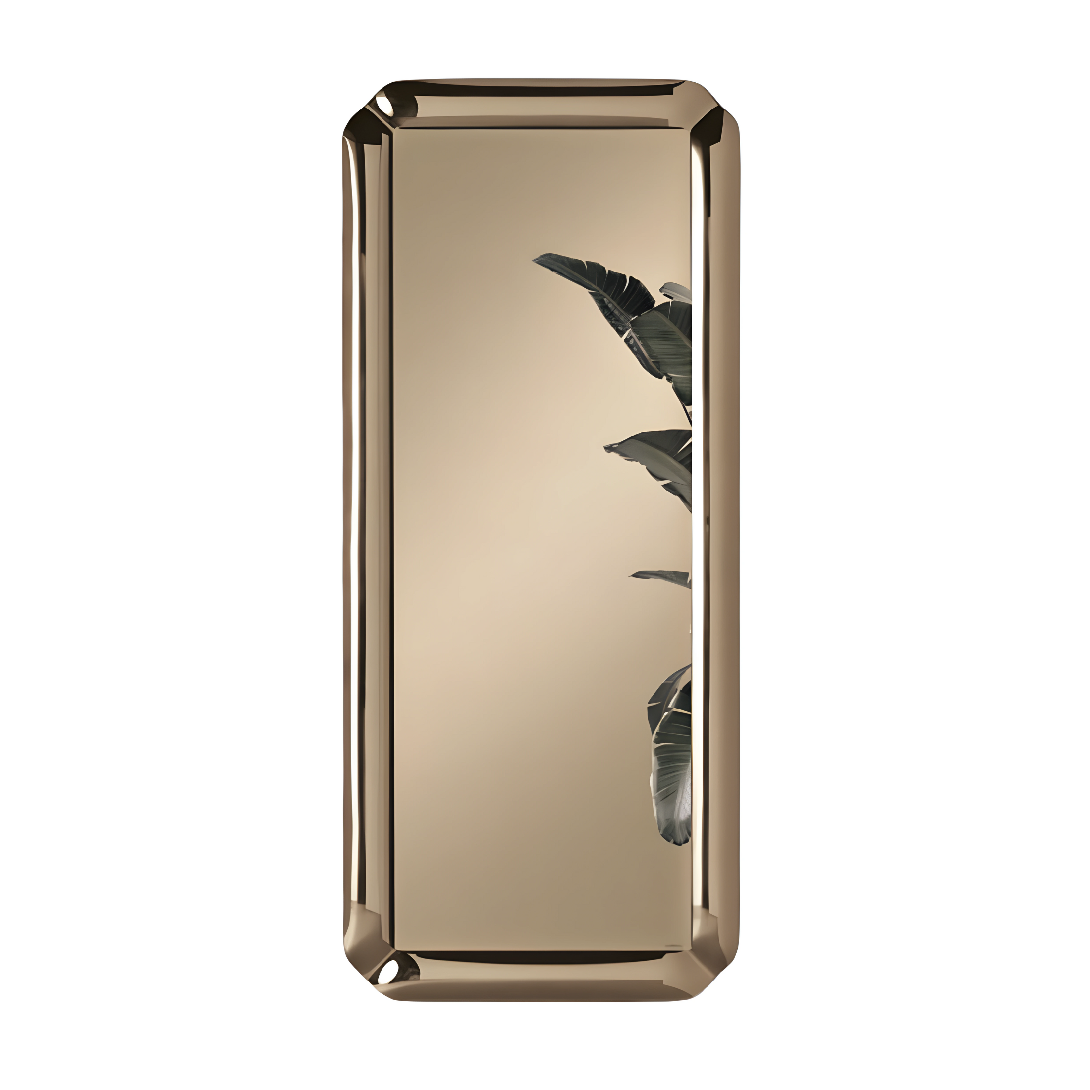 Specchio da parete moderno "Odissea" con cornice elegante in cristallo fuso cm 70x160h