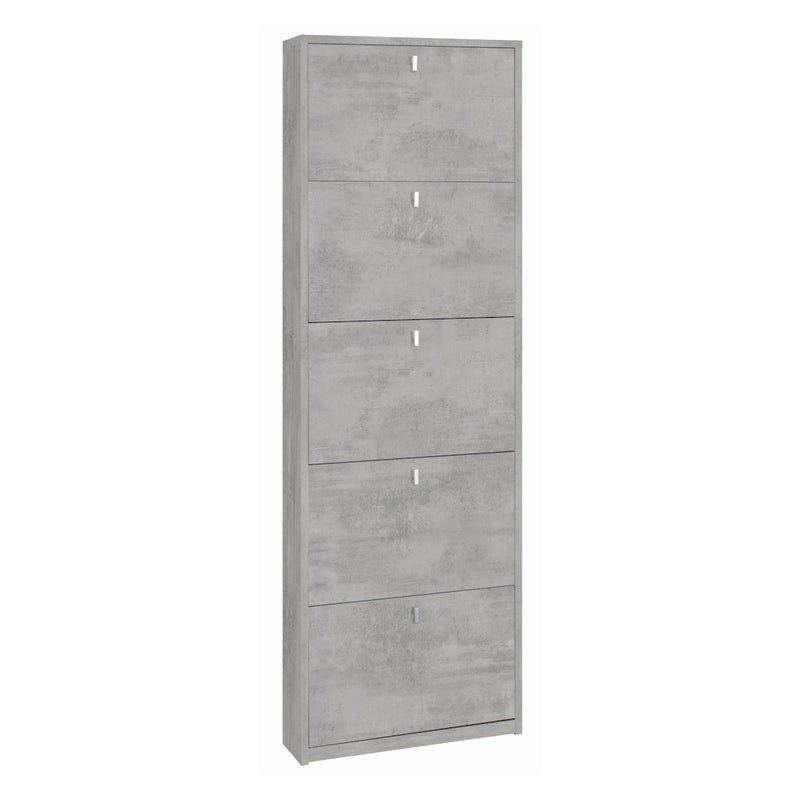 Scarpiera 5 ante moderna capiente "Bea" in legno cm 63x29 190h