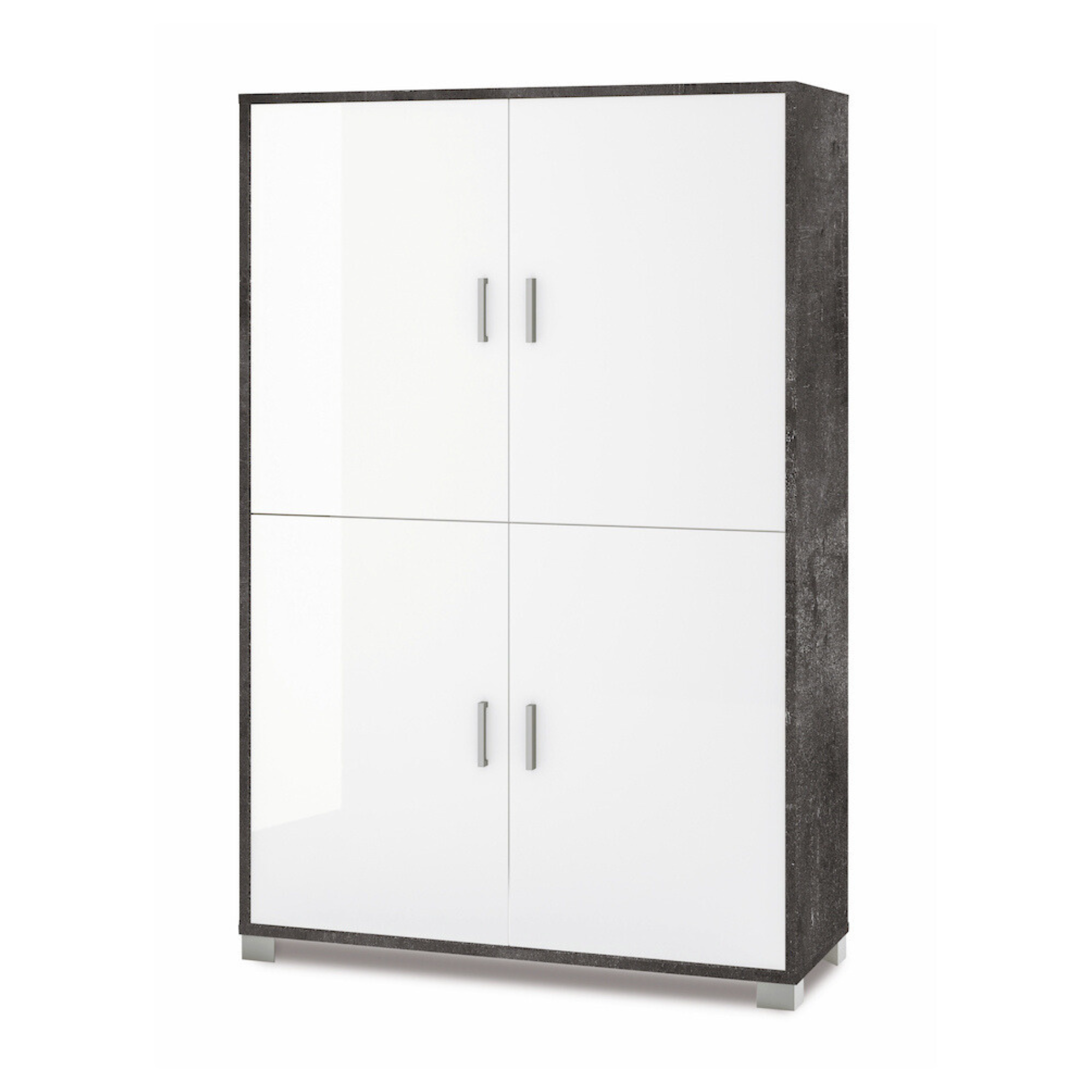 Armadio multiuso in legno 4 ante "Enigma" resistente elegante cm 108x41 161h