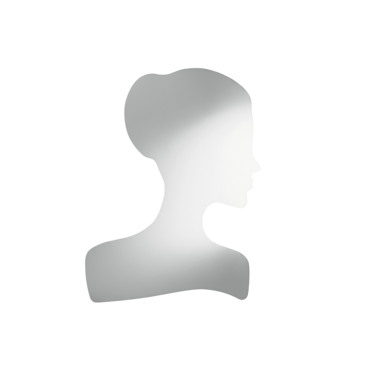 Specchio sagomato "Diva Specchiata" con volto di donna cm 125x160h - MondoViro