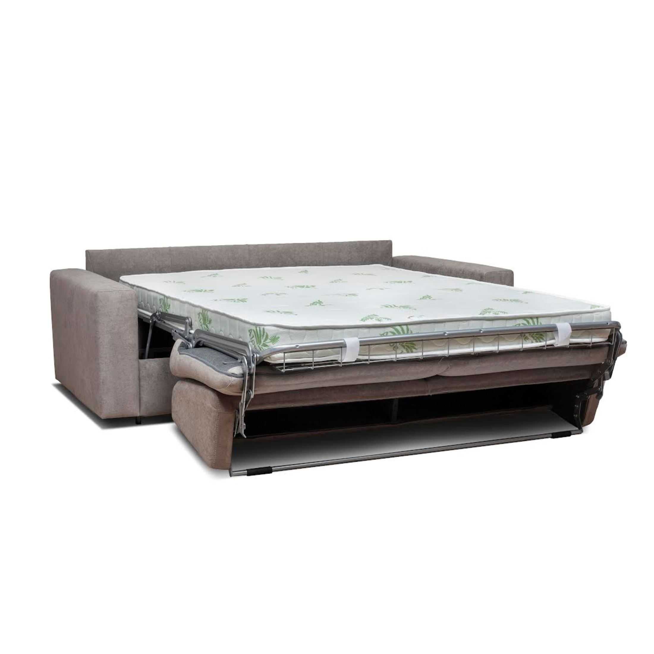 Divano letto moderno "Queens" 3 posti microfibra similpelle cm 200x100 82h