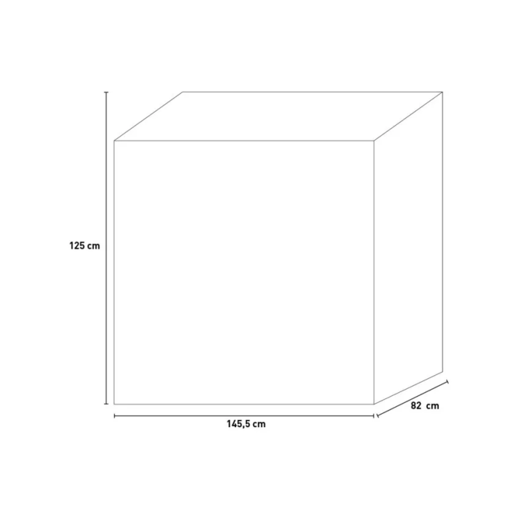 Baule capiente multiuso "Out" effetto legno per esterni cm 145,5x82 125h