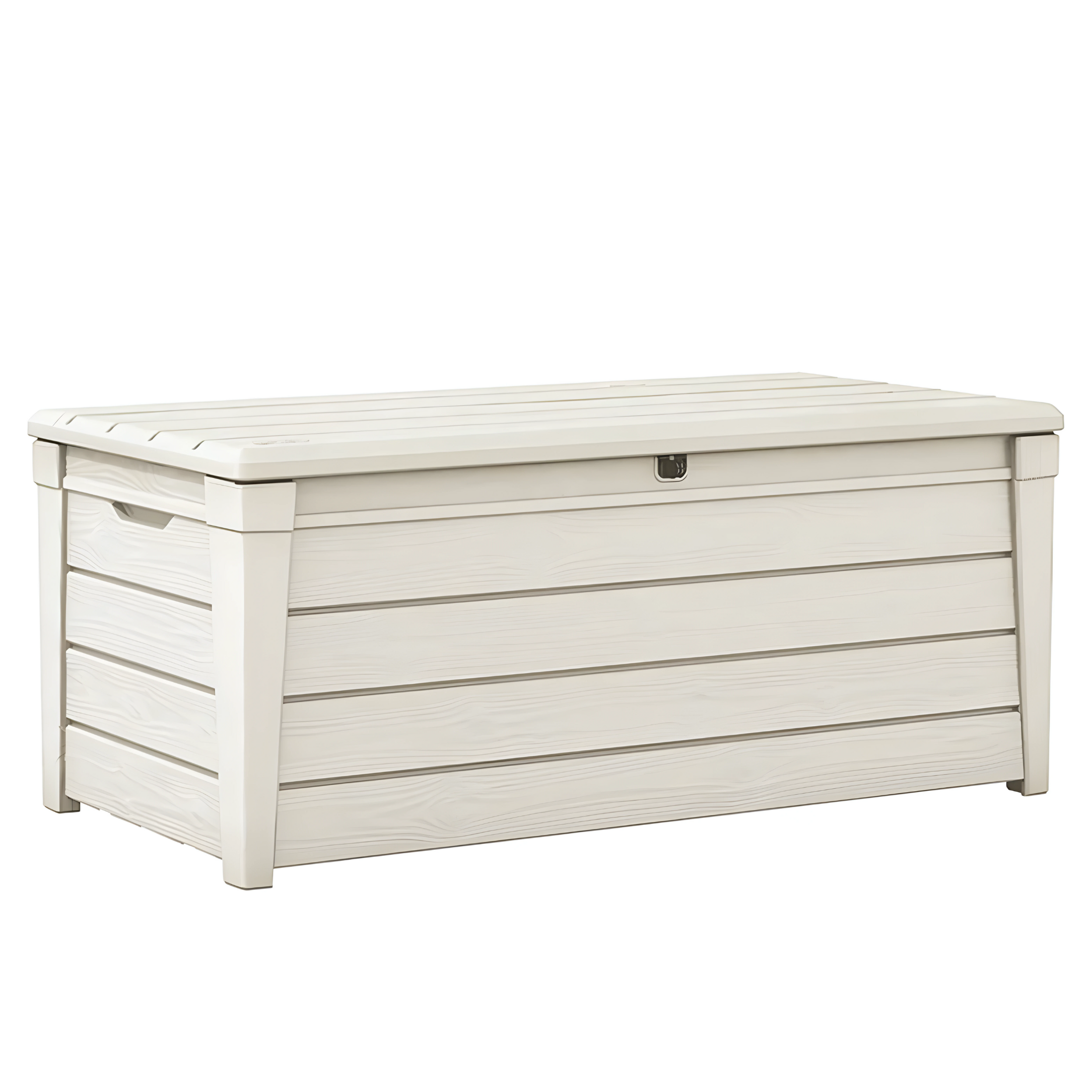 Baule capiente da esterno "Bright" in resina effetto legno cm 145x69,7 60,3h