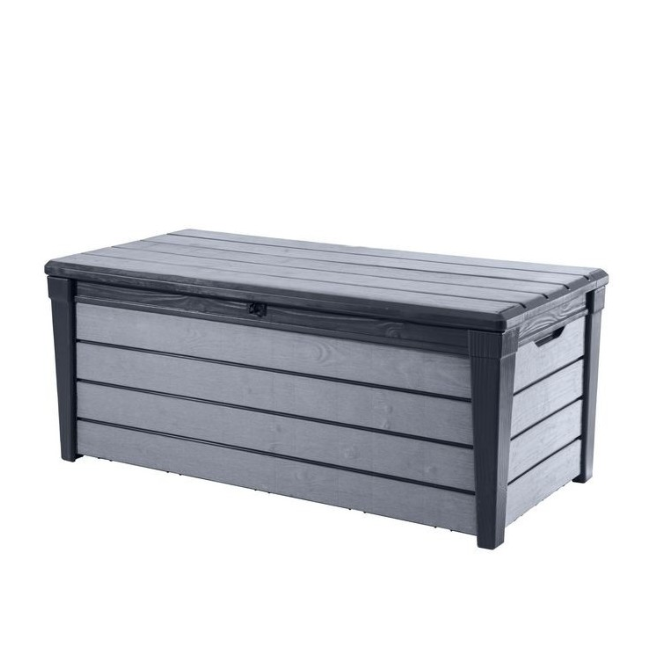 Baule capiente da esterno "Brush" in resina effetto legno cm 145x69,7 60,3h