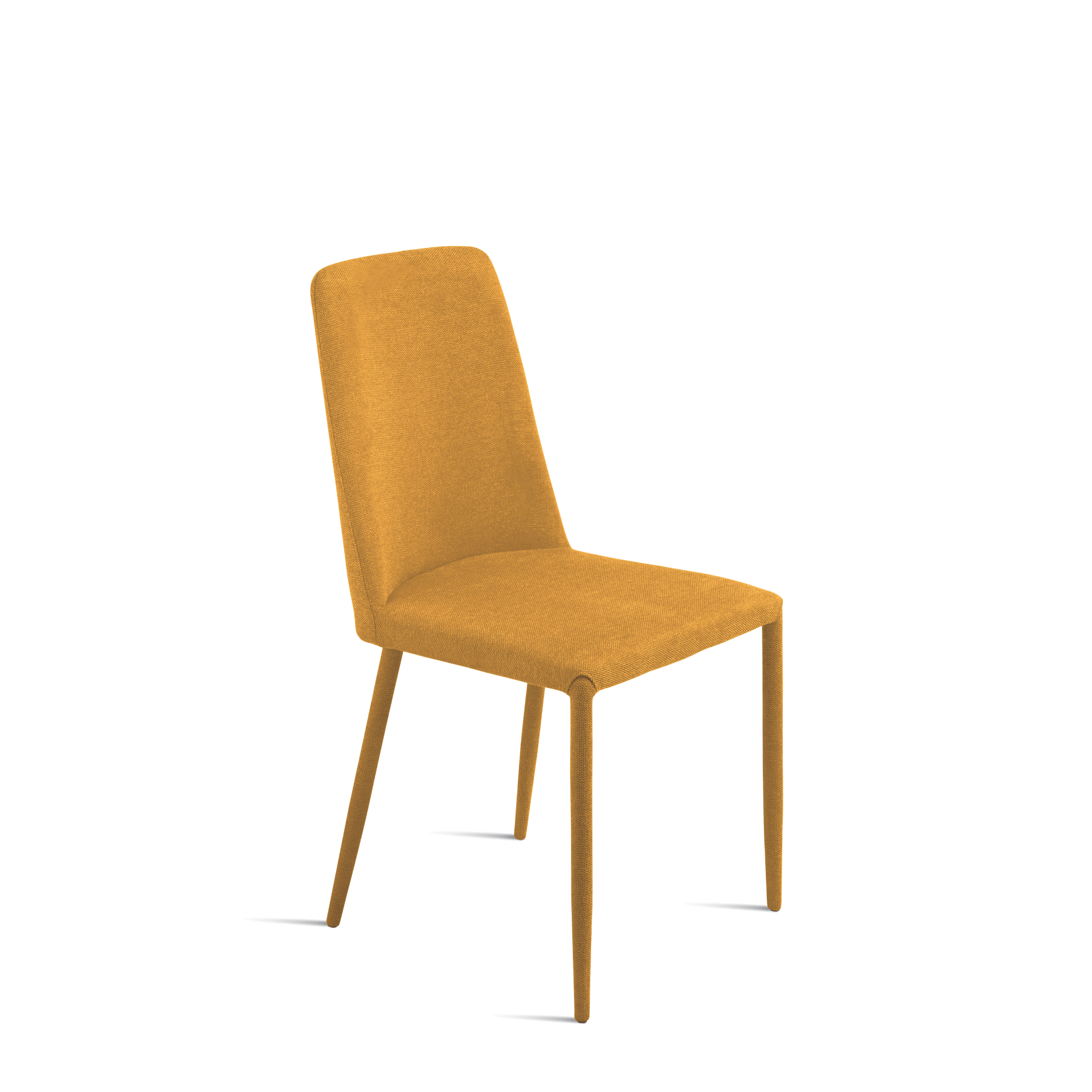 Set di sedie in tessuto imbottite "Astrin" con gambe rivestite e piedini cm 47x56 h93