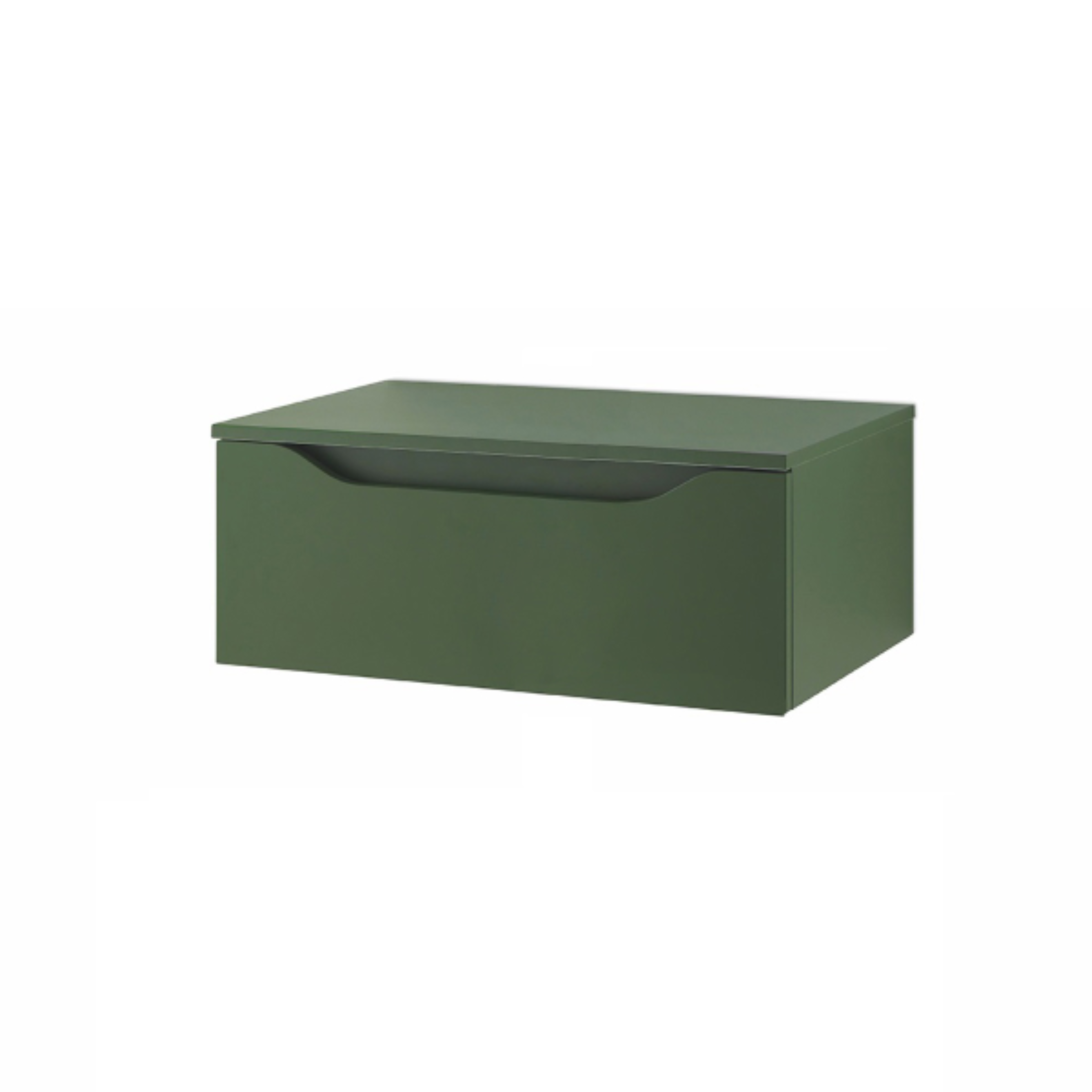 Mobile da bagno sospeso già assemblato "Alaia" 2 cassetti specchio led lavabo e colonna