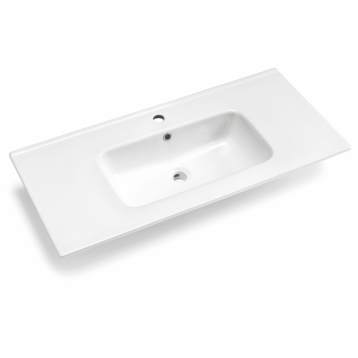 Mobile da bagno sospeso "Lennon" con 2 cassetti specchio Led e lavabo - MondoViro
