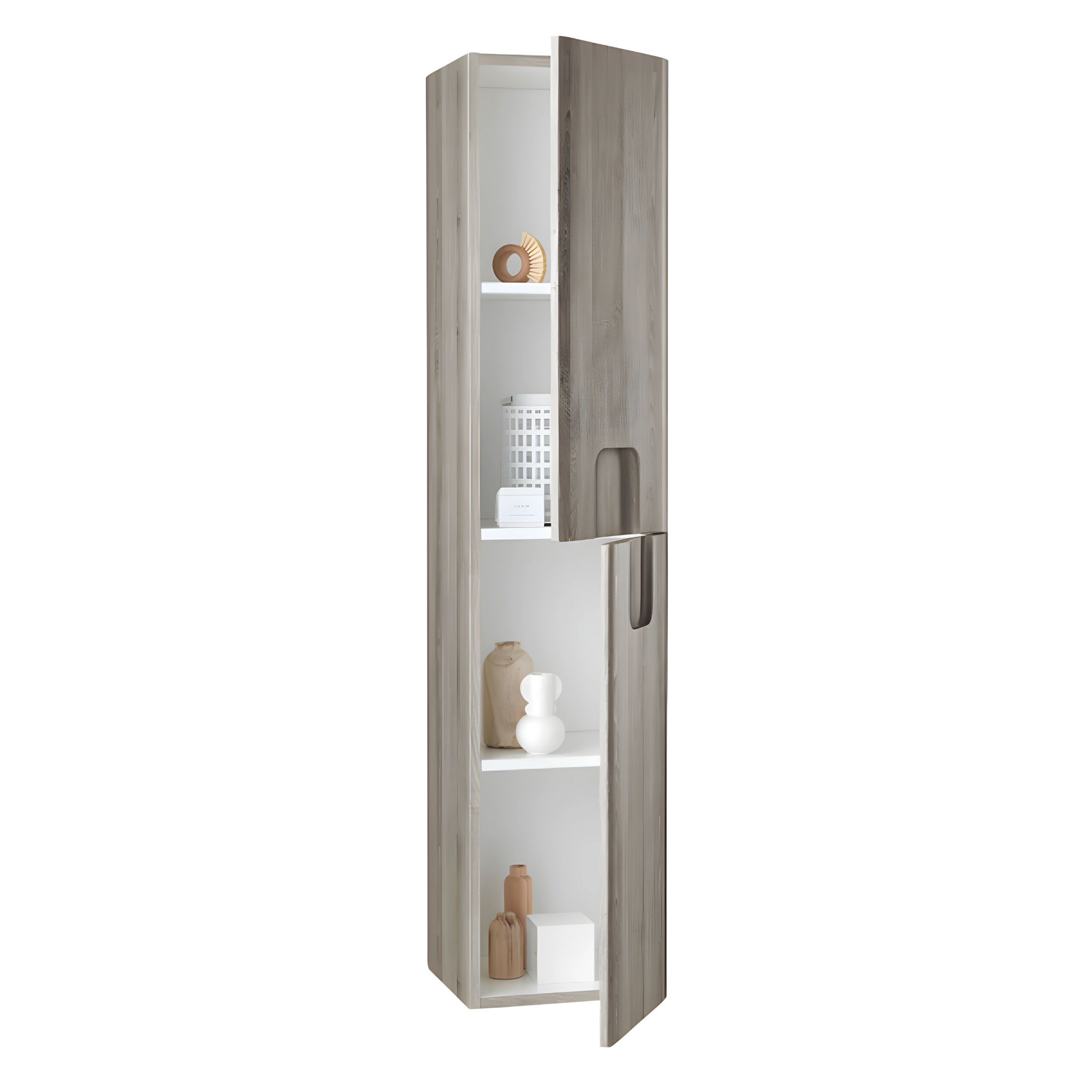 Mobile bagno sospeso "Jenna120" 2 cassetti lavabo e specchio con colonna