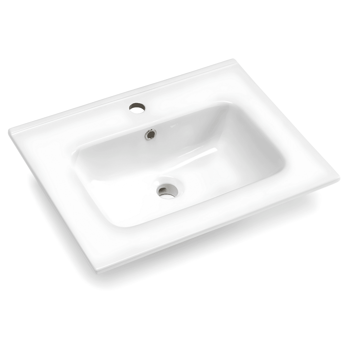 Mobile da bagno sospeso "Atrium" moderno 2 cassetti specchio luce Led - MondoViro