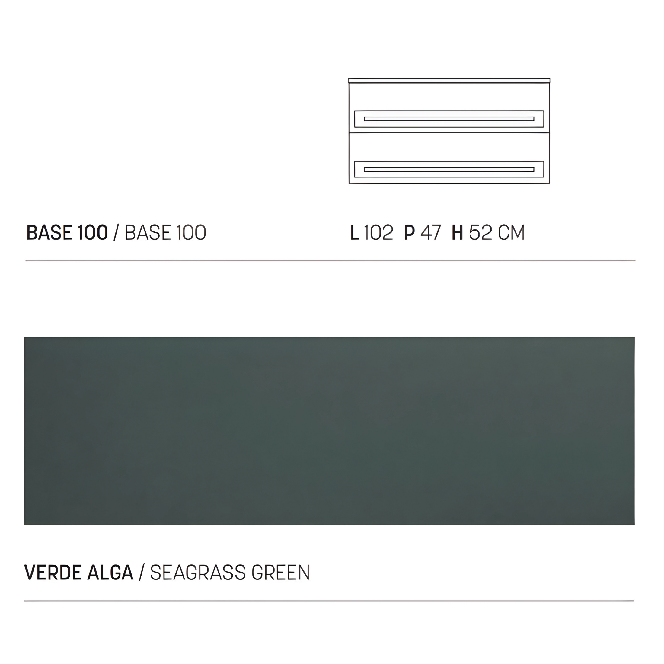 Mobile da bagno sospeso moderno "Sierra80" con 2 cassetti lavabo e specchio Led