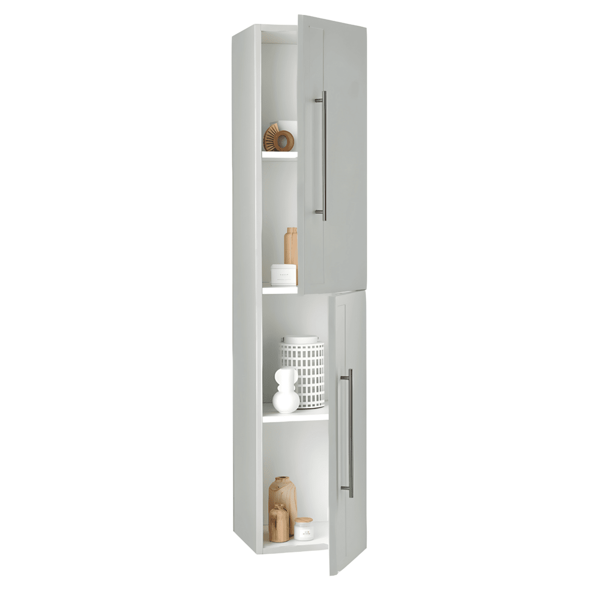 Mobile da bagno sospeso "Nemo" con 2 cassetti lavabo specchio Led e colonna sospesa - MondoViro