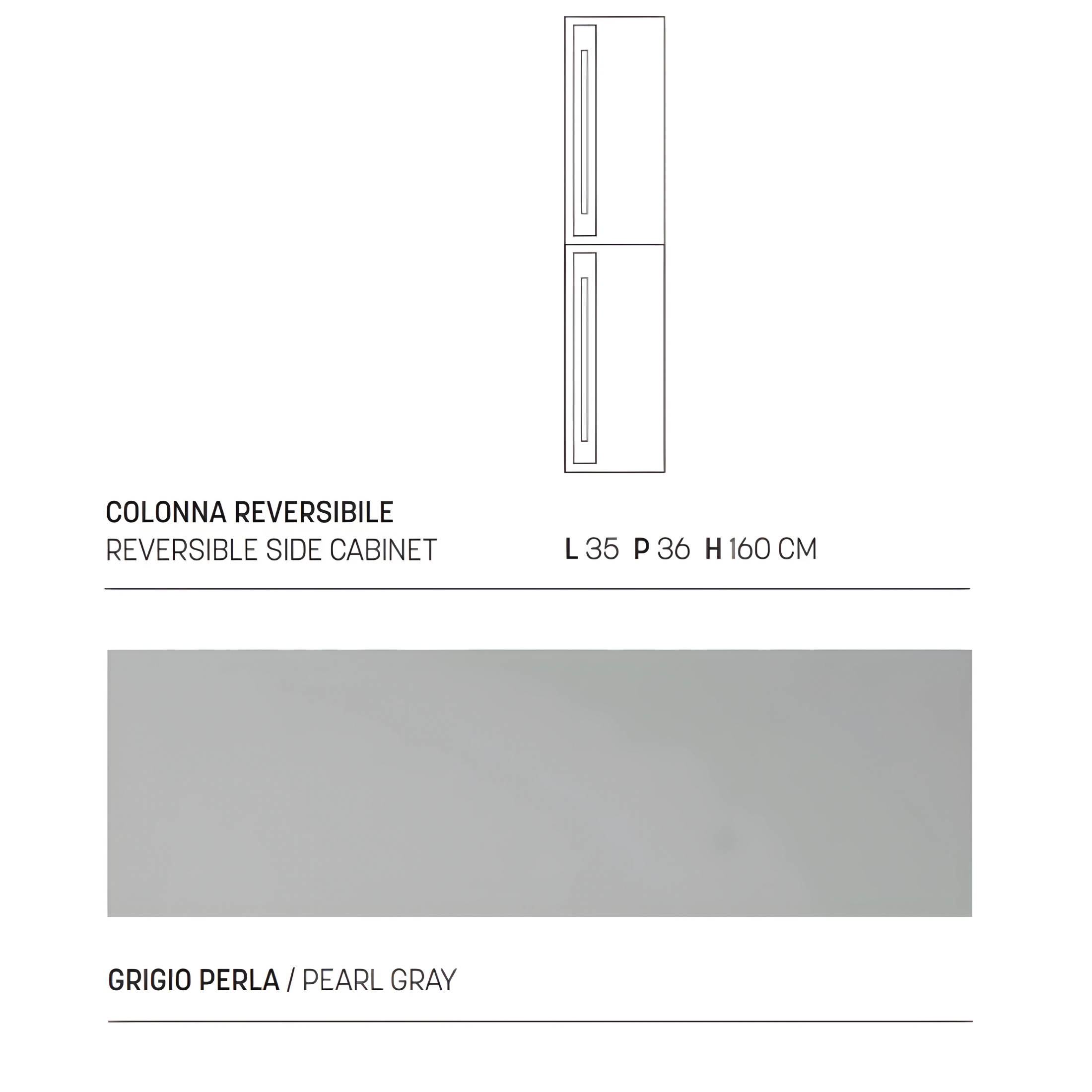 Mobile da bagno sospeso "Nemo" con 2 cassetti lavabo specchio Led e colonna sospesa