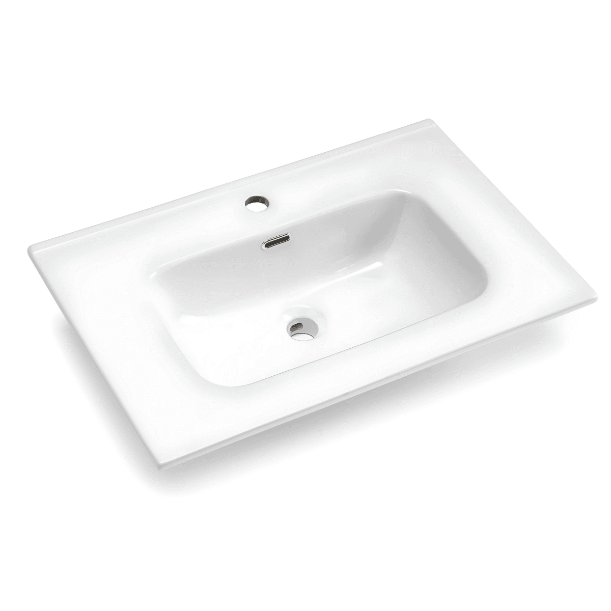 Mobile da bagno sospeso moderno "Benedict" con 2 cassetti lavabo e specchio Led - MondoViro