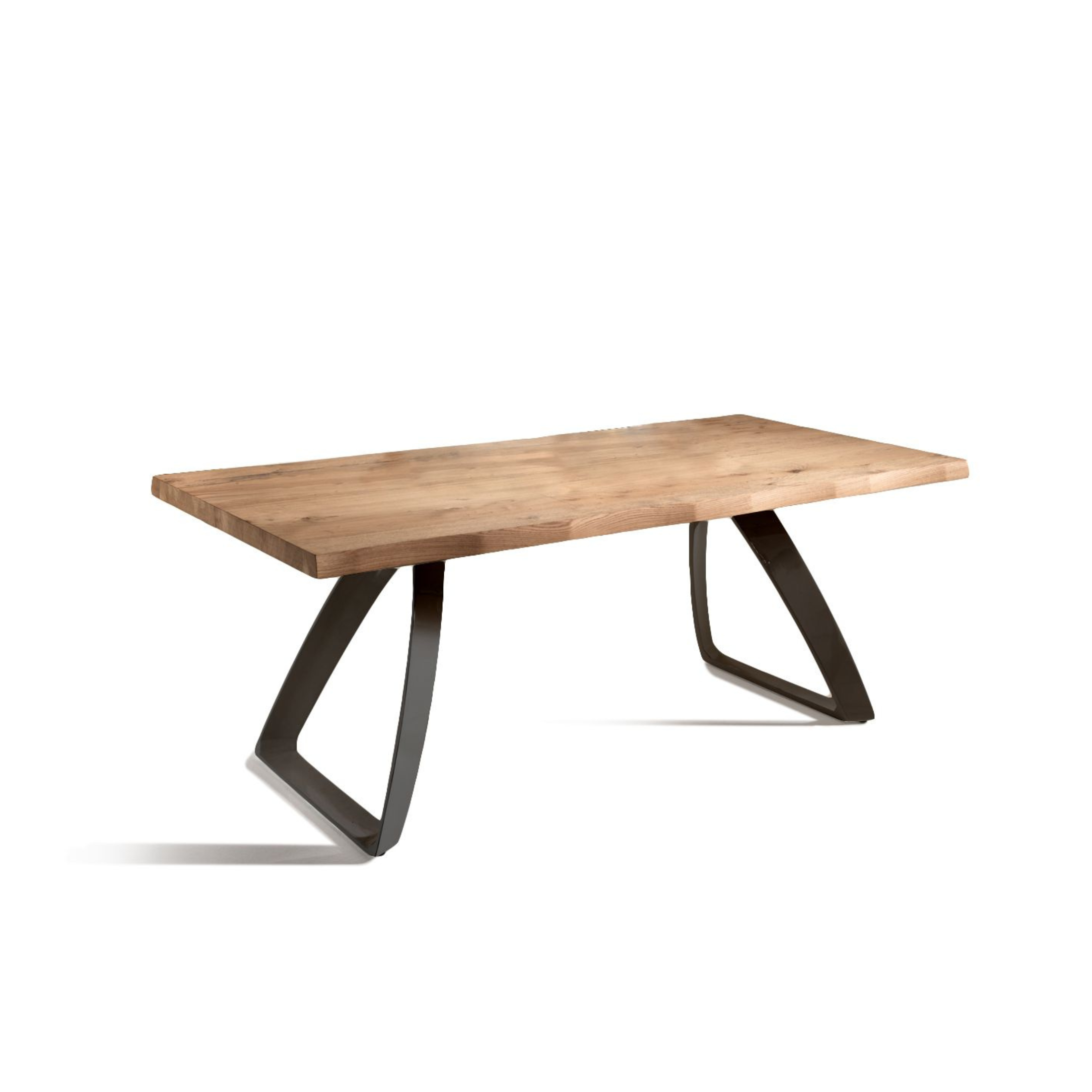 Tavolo allungabile "Barret" piano in legno e gambe in metallo cm 240x90 76h