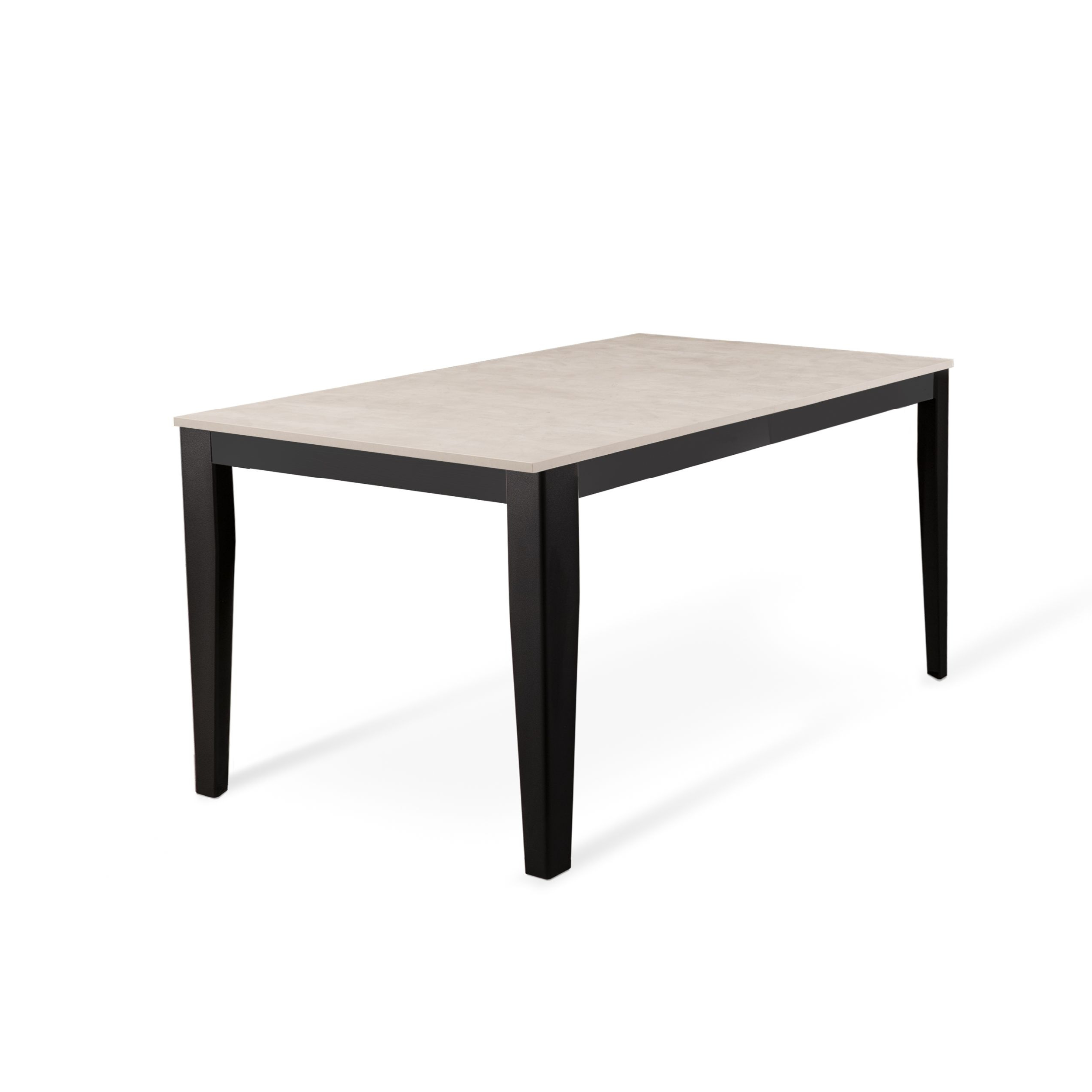 Tavolo allungabile "Blanche" piano melaminico gambe in metallo cm 130/290x80 76h