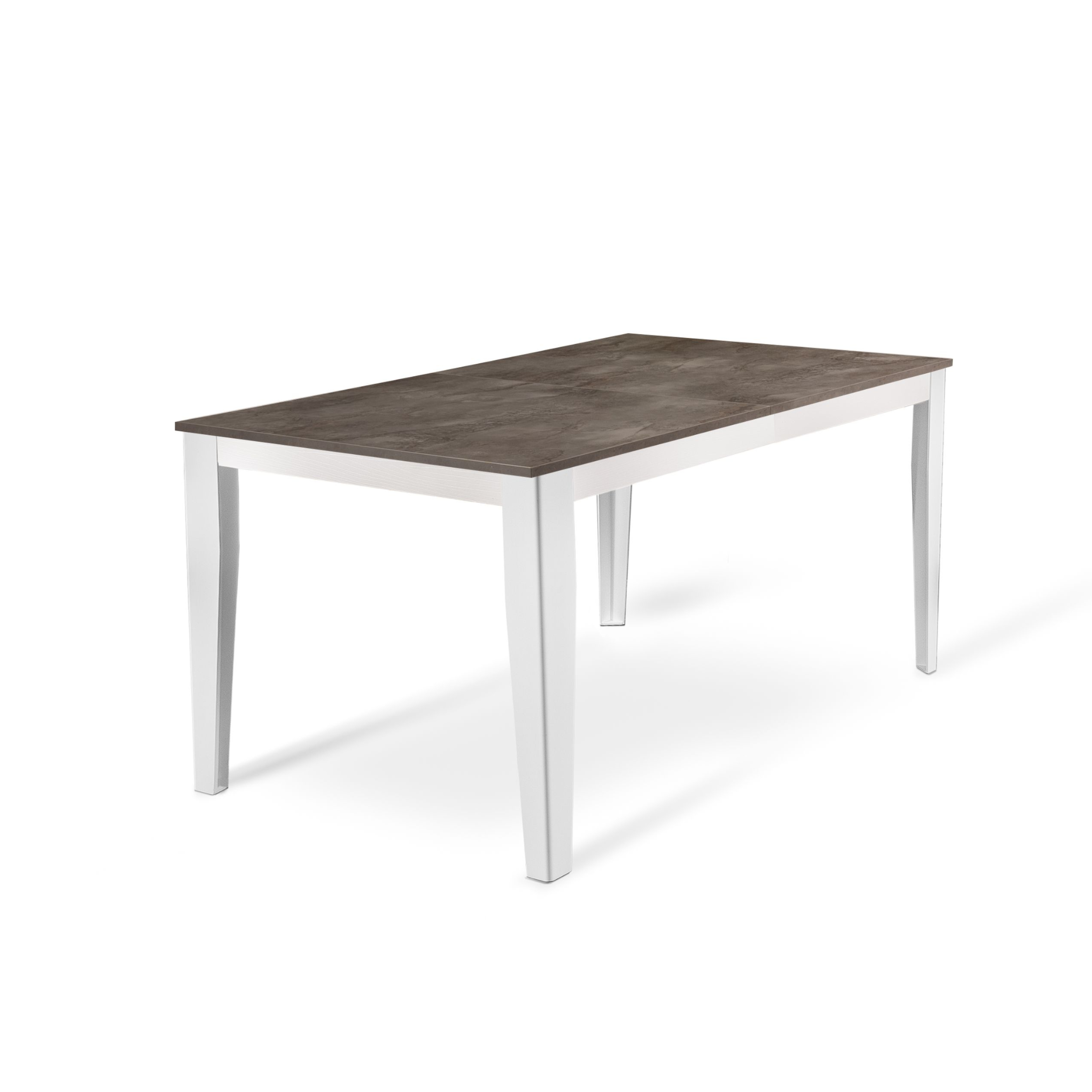 Tavolo allungabile "Blanche" piano melaminico gambe in metallo cm 130/290x80 76h